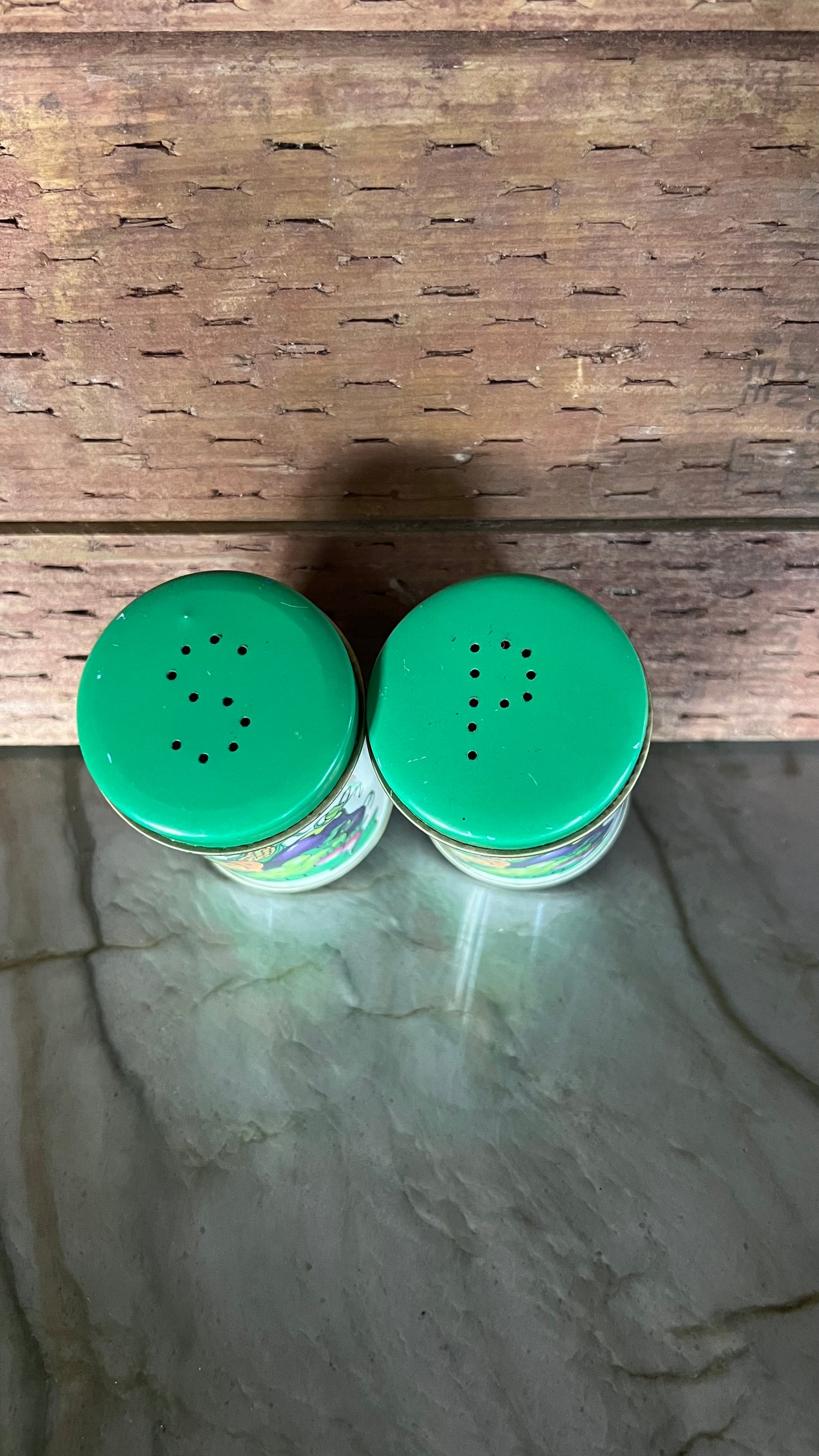 Tin Vegetable Salt & Pepper Shaker Set