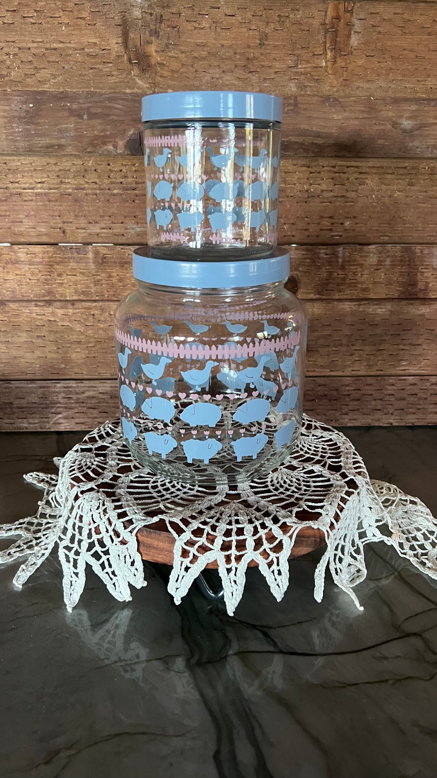 Vintage GAC Animal Canister Set