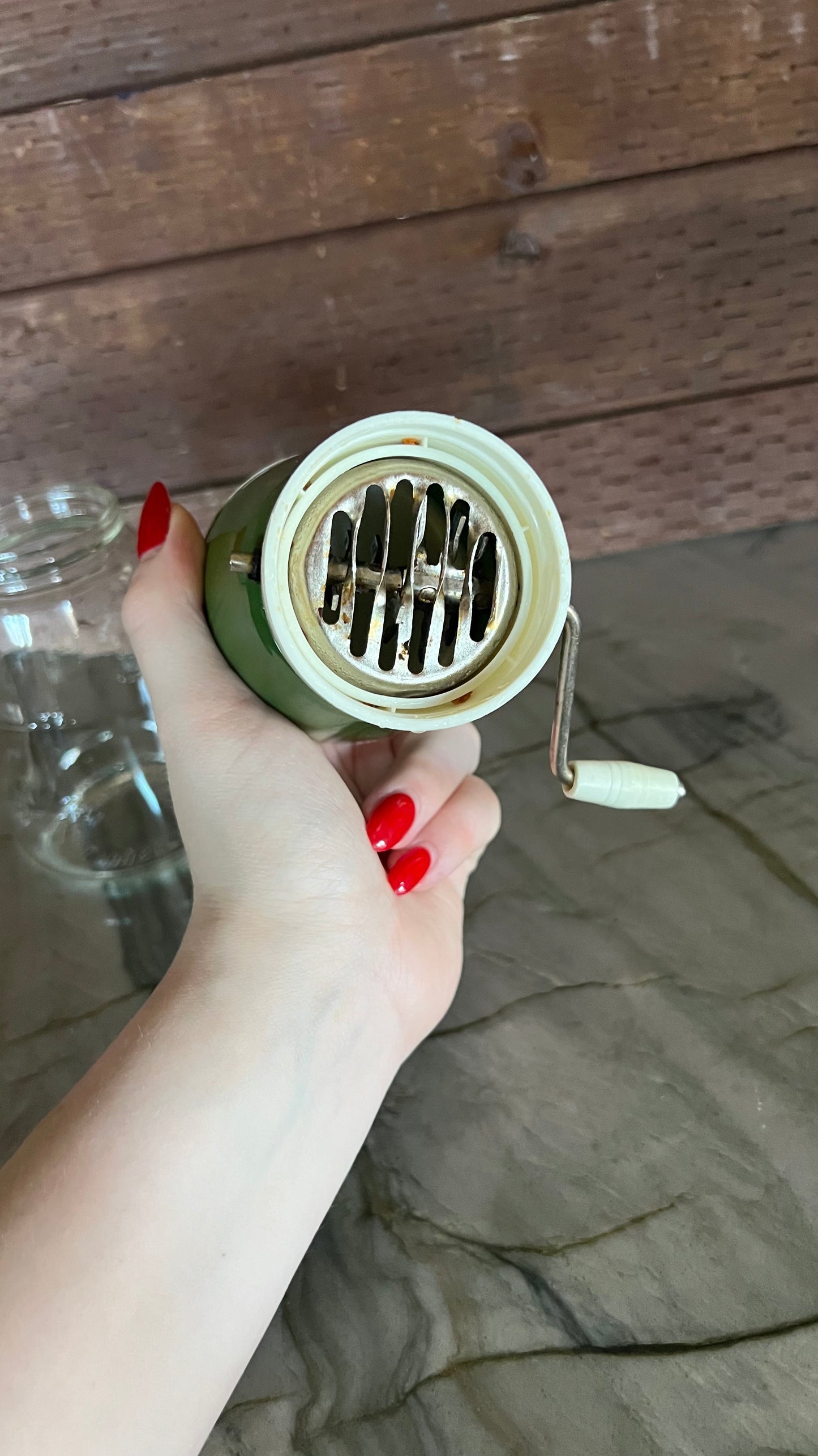 Vintage Glass Nut Grinder