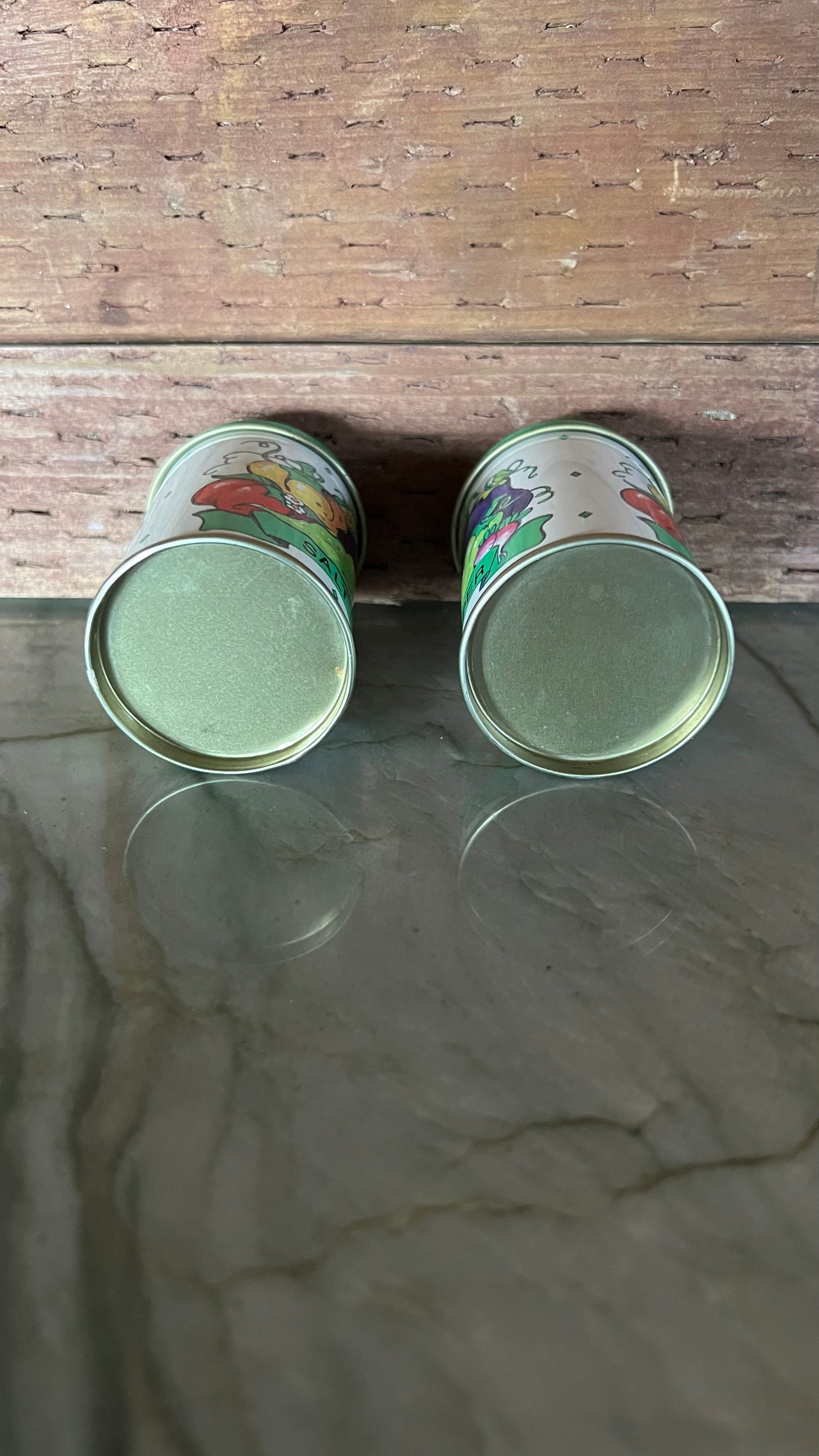 Tin Vegetable Salt & Pepper Shaker Set