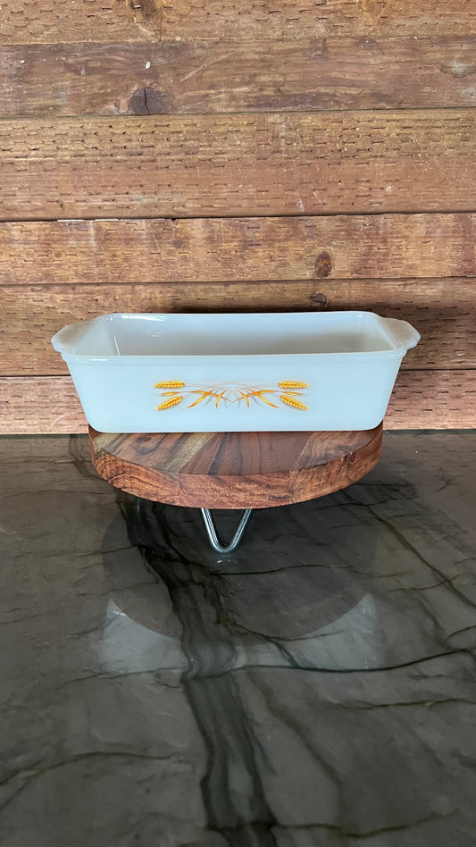 Fire King Golden Wheat Loaf Pan