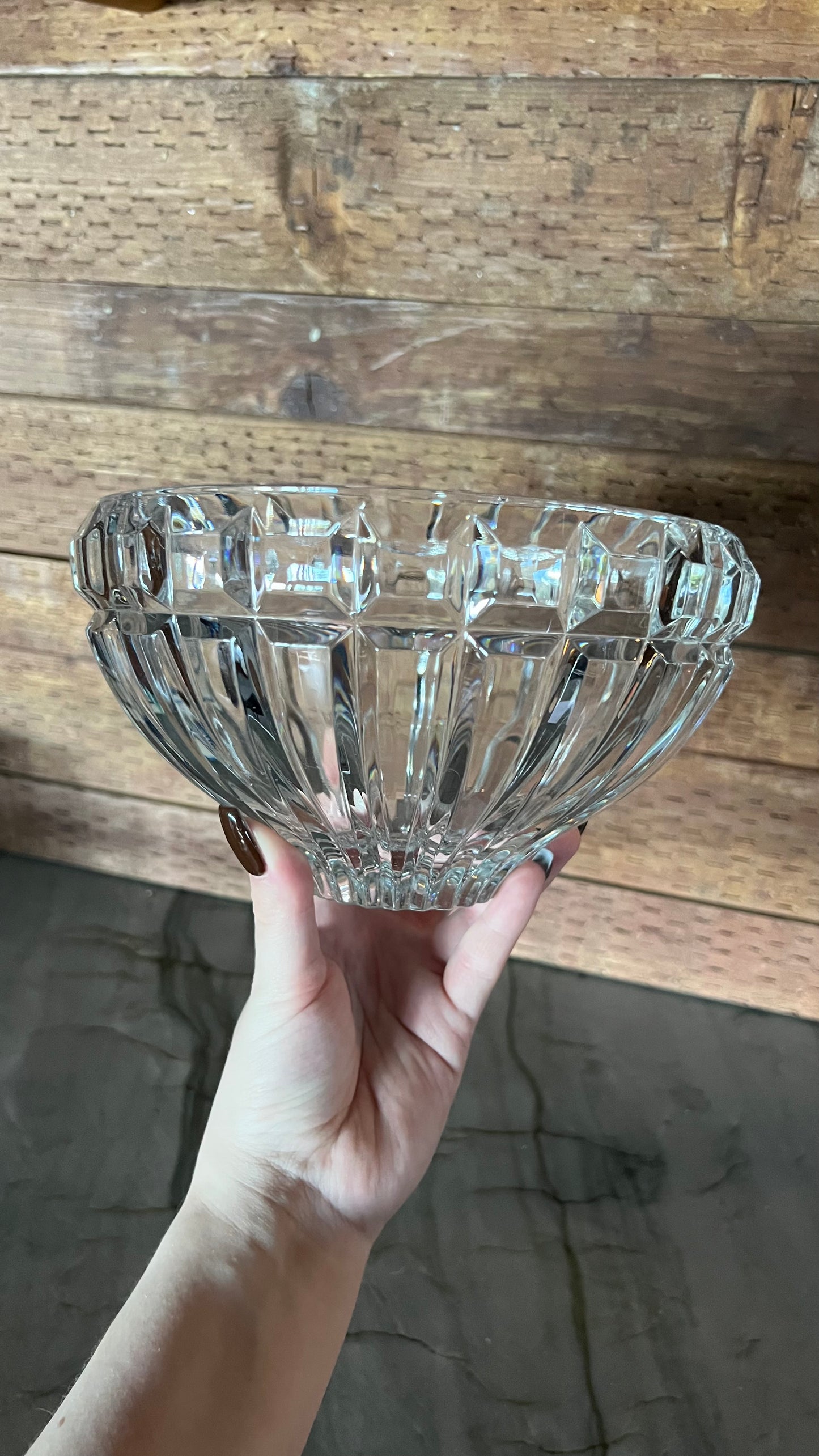 Vintage Mikasa Reflections Led Crystal Bowl