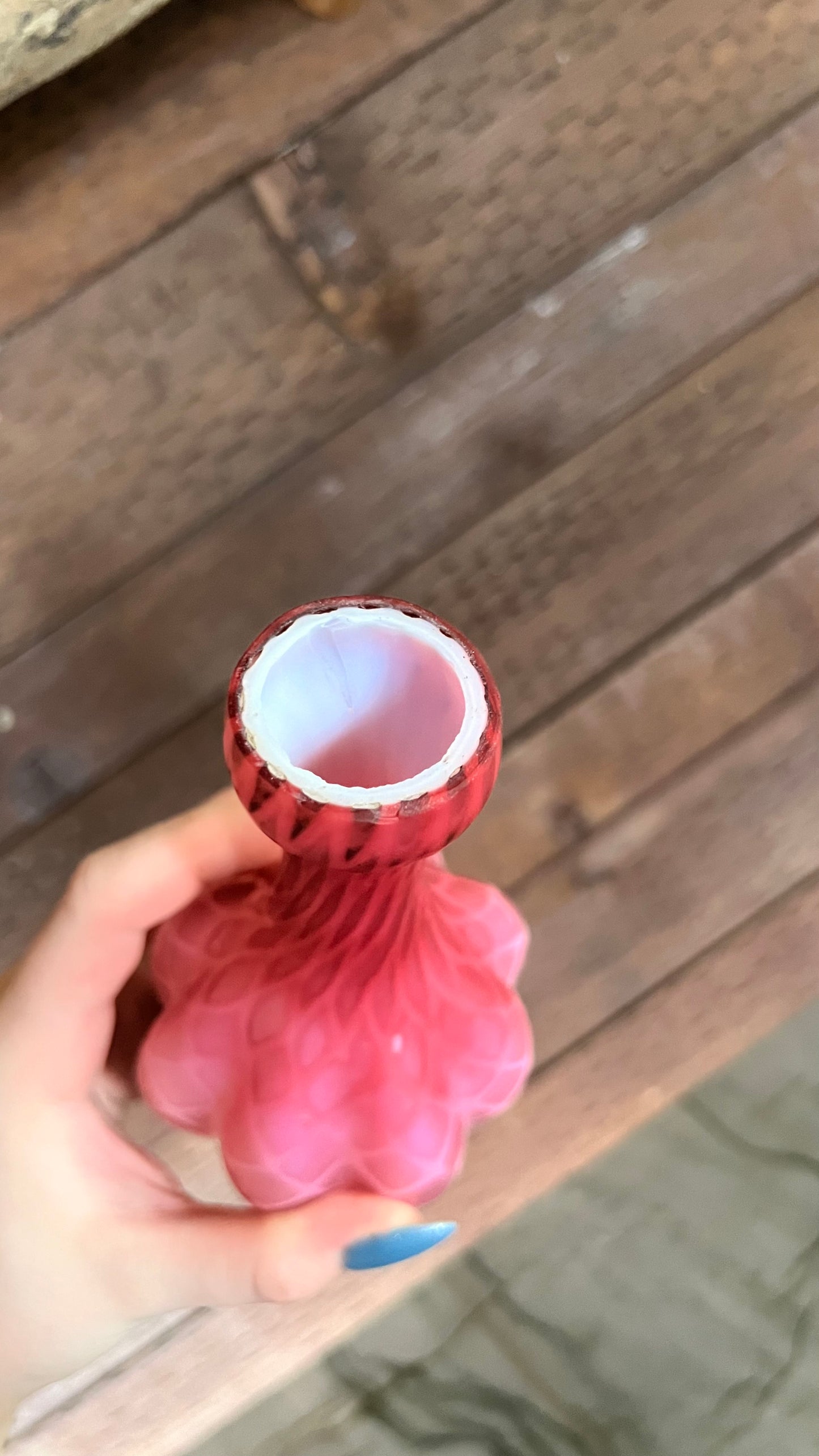 Antique Thomas Webb Cranberry Vase