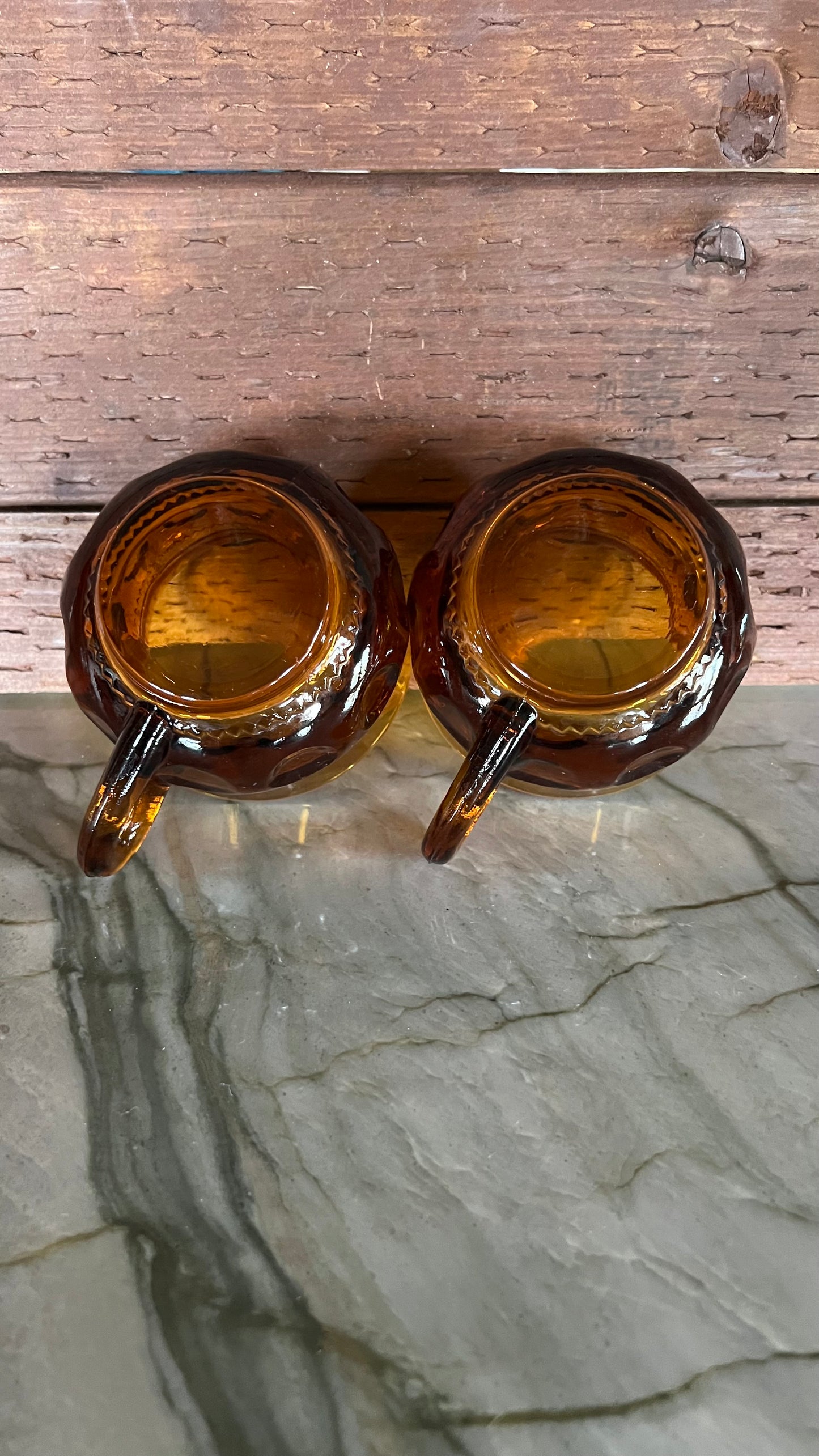 Indiana Glass Amber Tea Cups