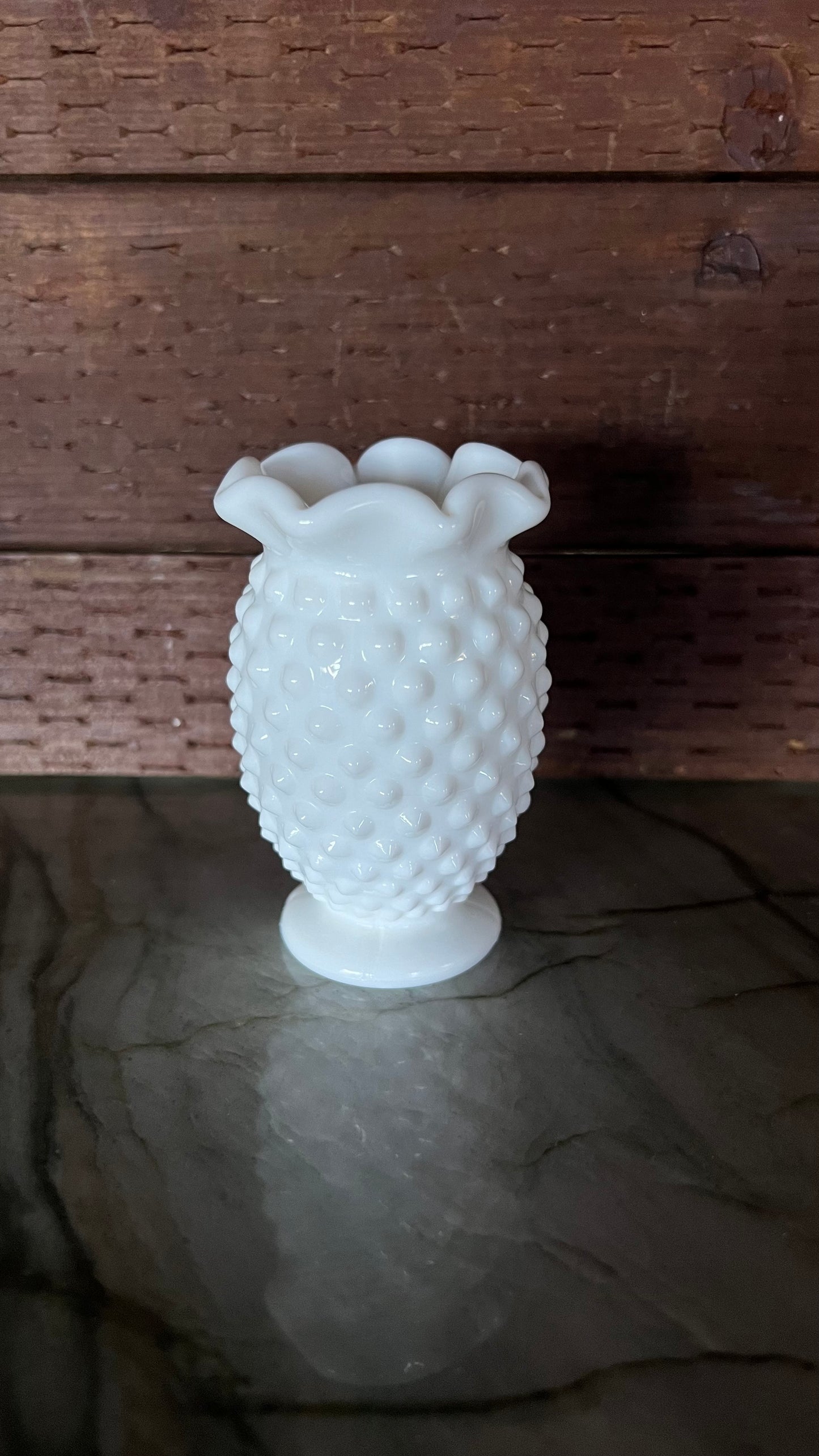 Fenton Hobnail Bud Vase