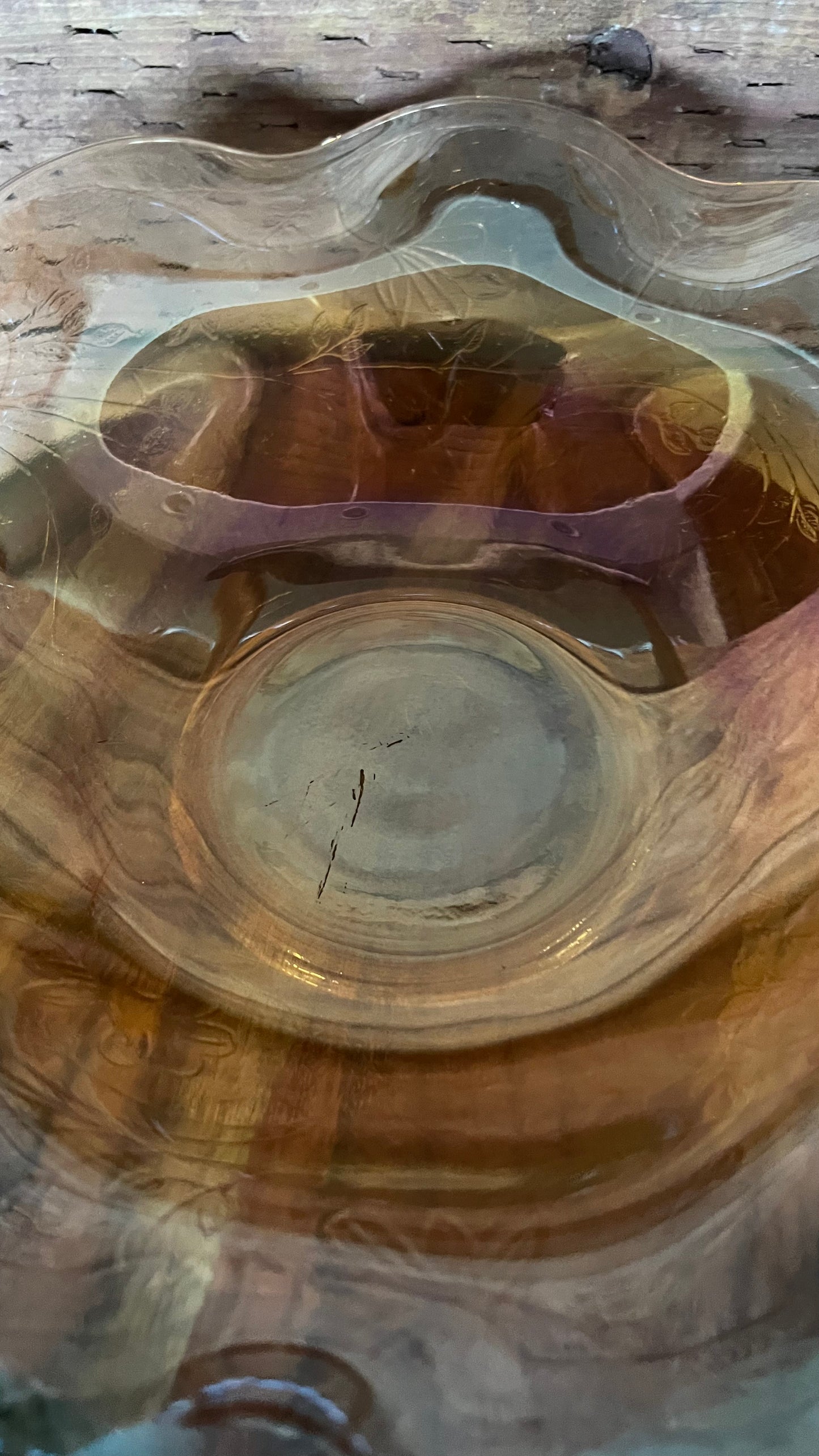 Jeanette Marigold Carnival Glass Bowl