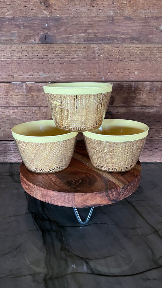 Raffiaware Burlap Bowls