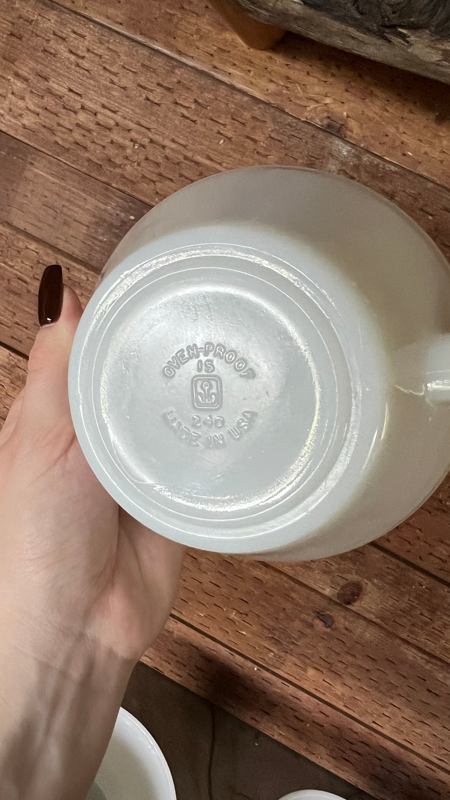 Anchor Hocking/Fire King Milk Glass Soup Bowls