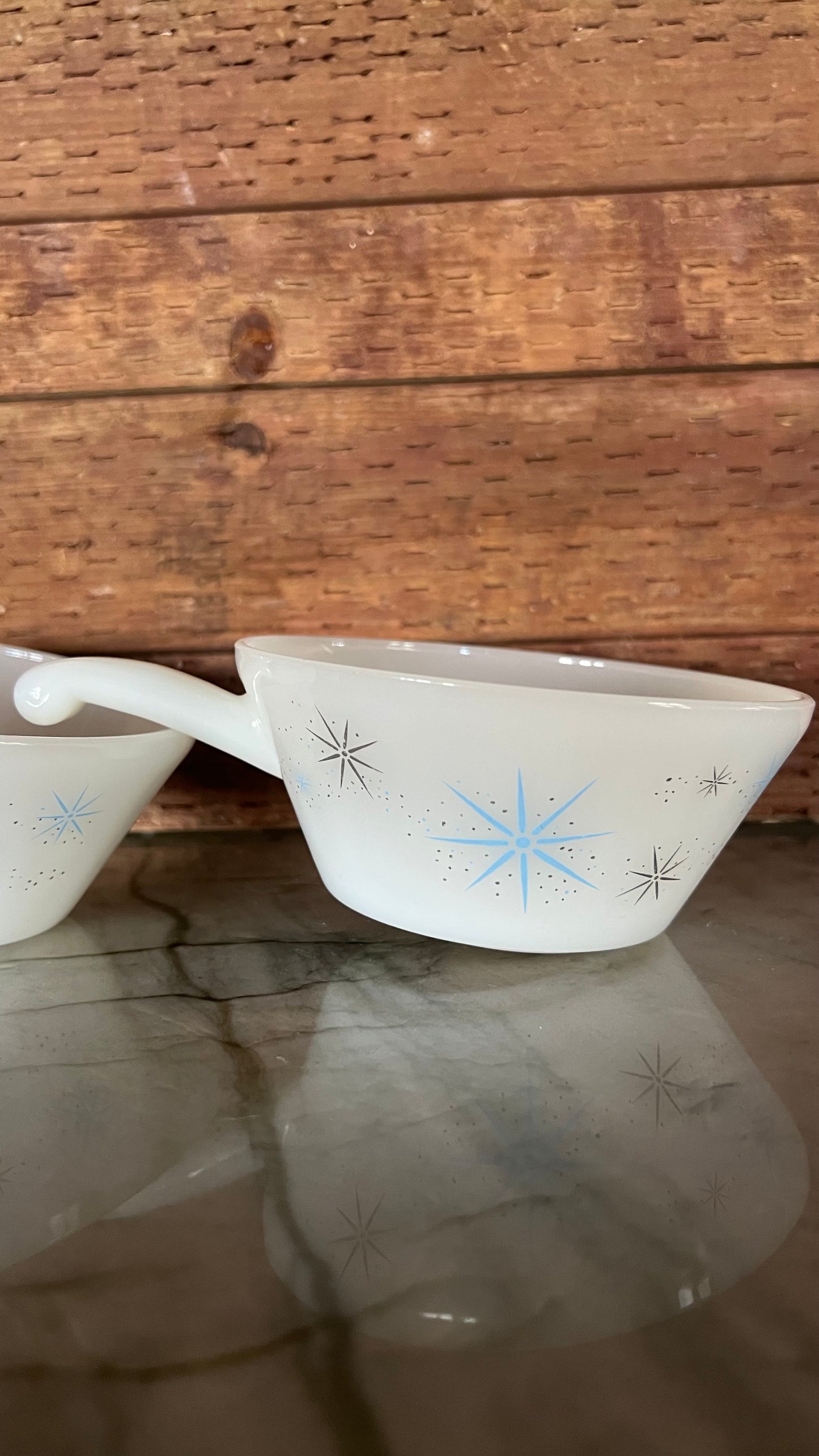 Glasbake Atomic Starburst Soup Bowls