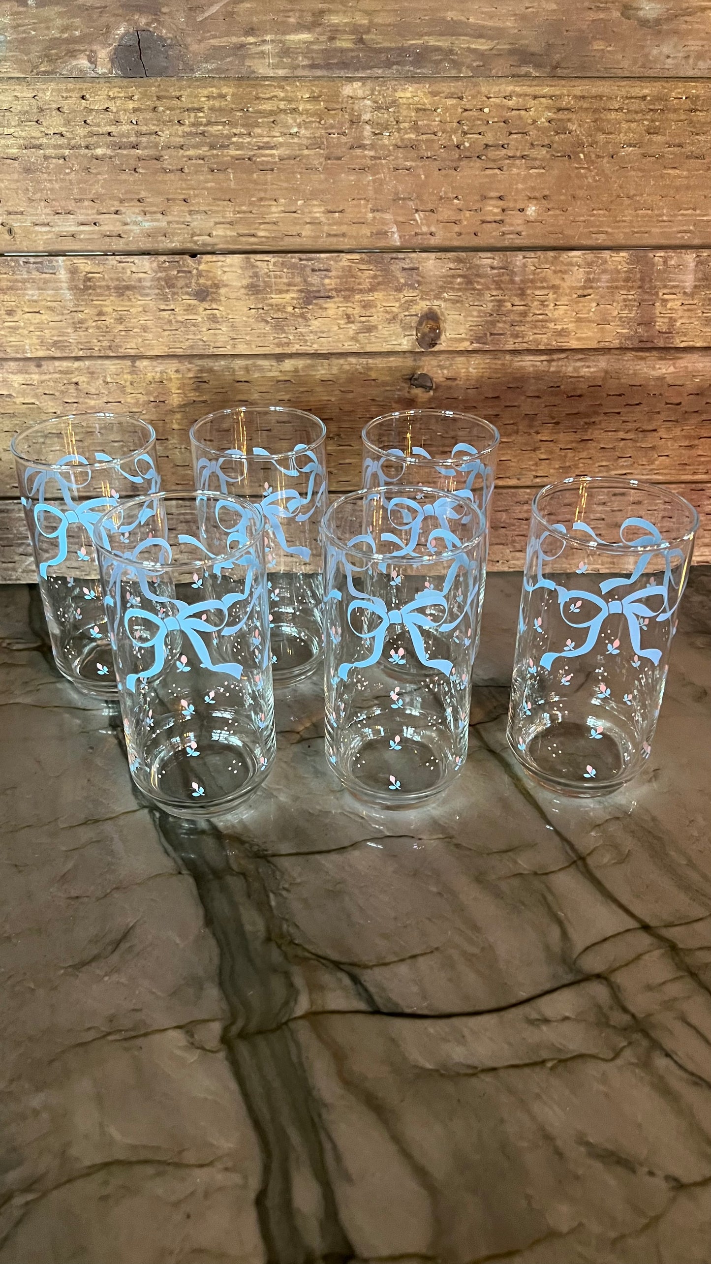 Libbey Blue Ribbon Glasses