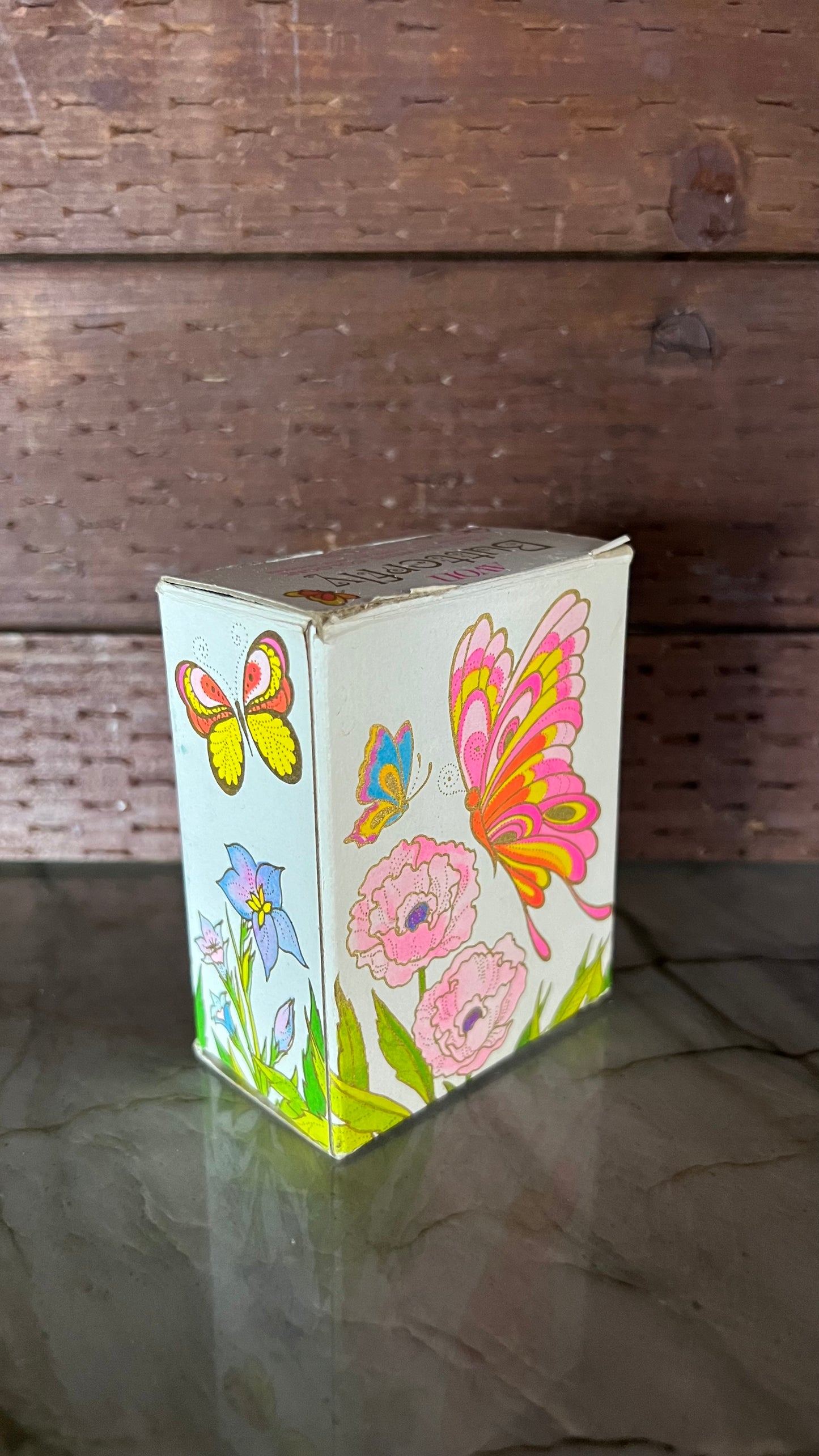 Avon Field Flowers Cologne Butterfly Canister