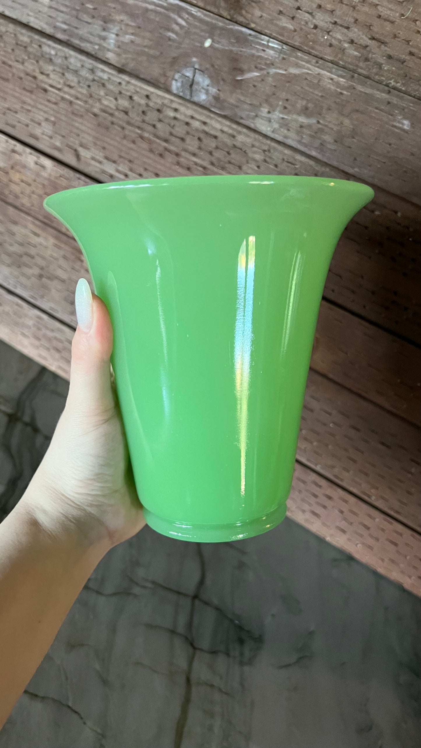 Fenton Jadeite Vase HTF!