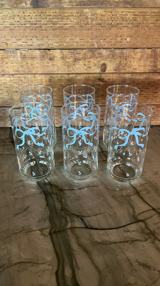 Libbey Blue Ribbon Glasses