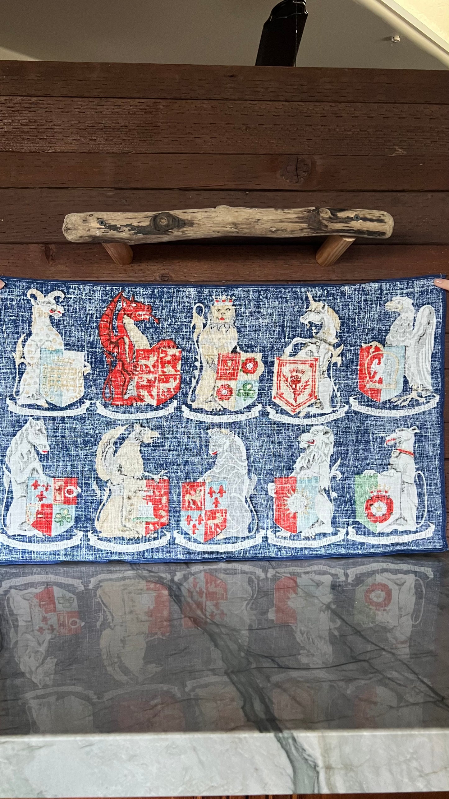 Vintage Crest Tea Towel