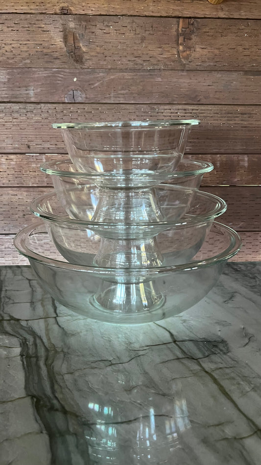 Clear Pyrex Mixing Bowls