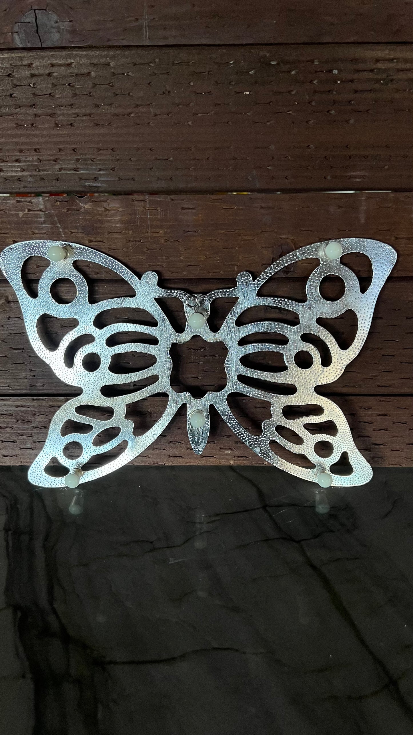 Vintage Leonard Silver Butterfly Trivet