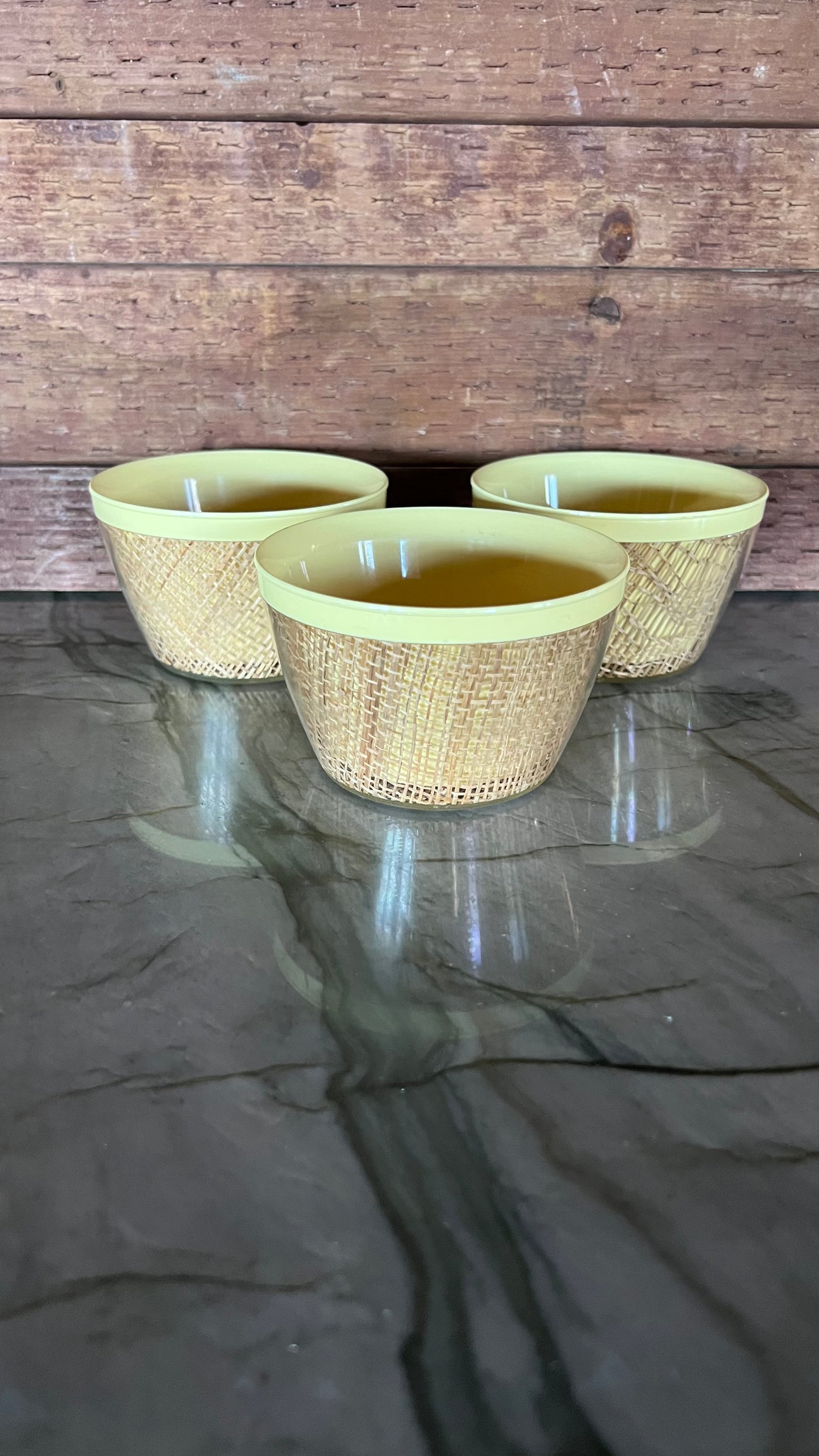 Raffiaware Burlap Bowls