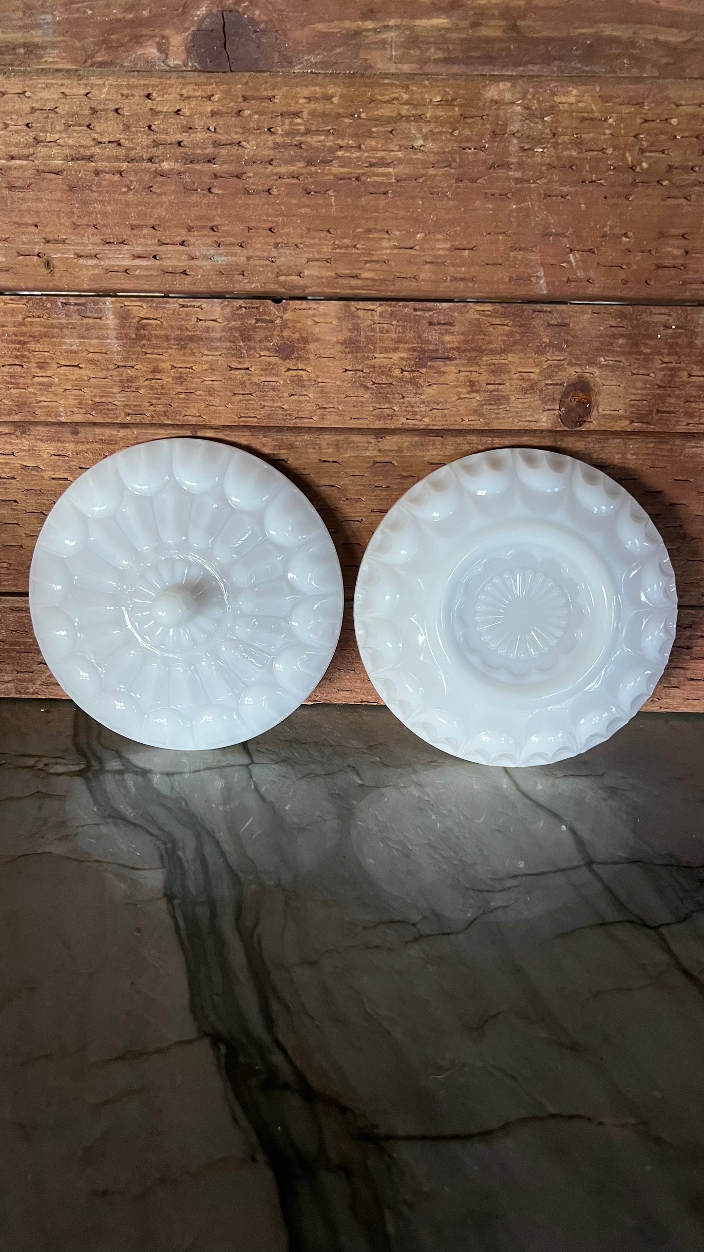 Covered Milk Glass Candy Dish