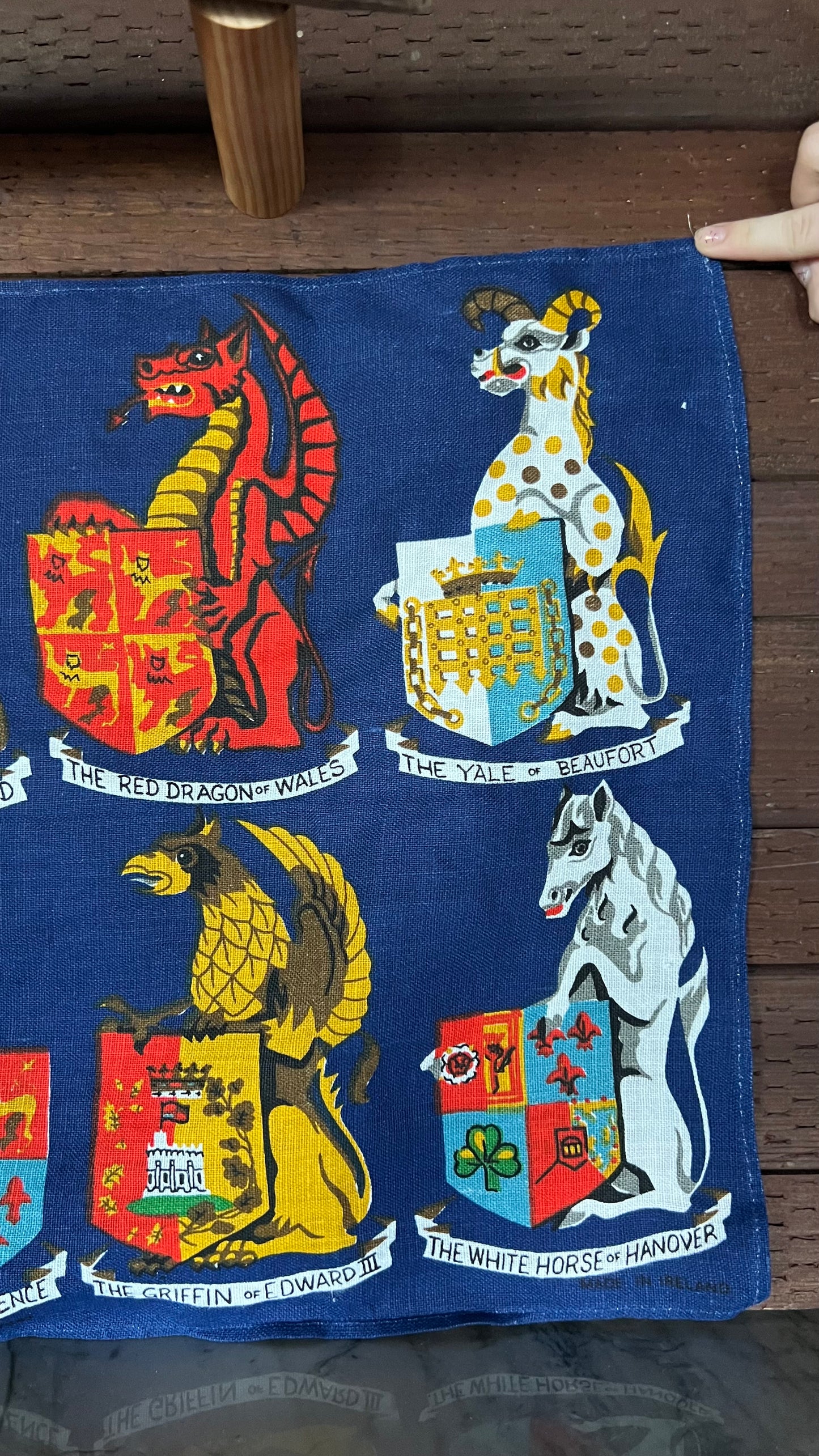 Vintage Crest Tea Towel