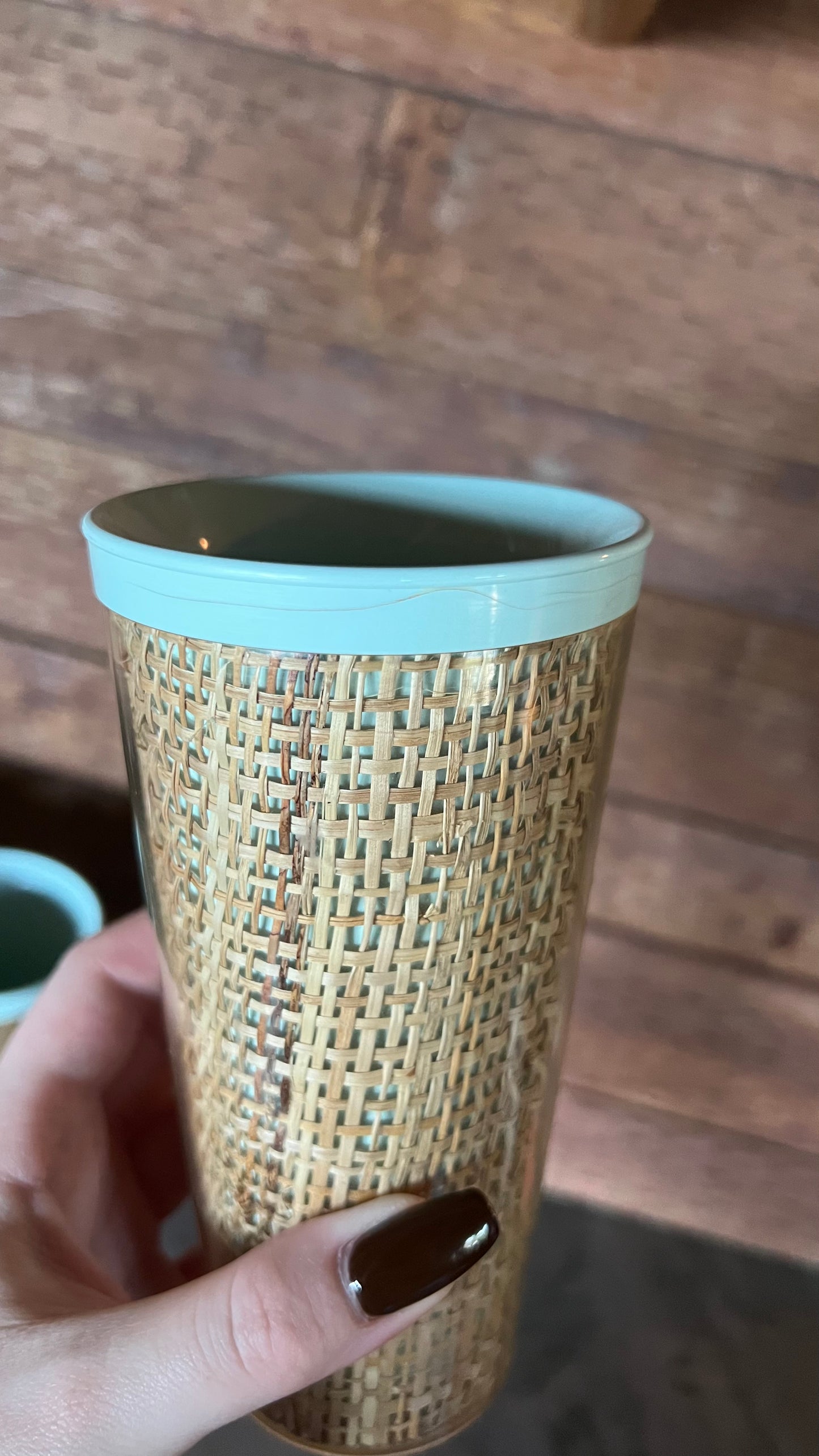 Raffiaware Burlap Tumblers