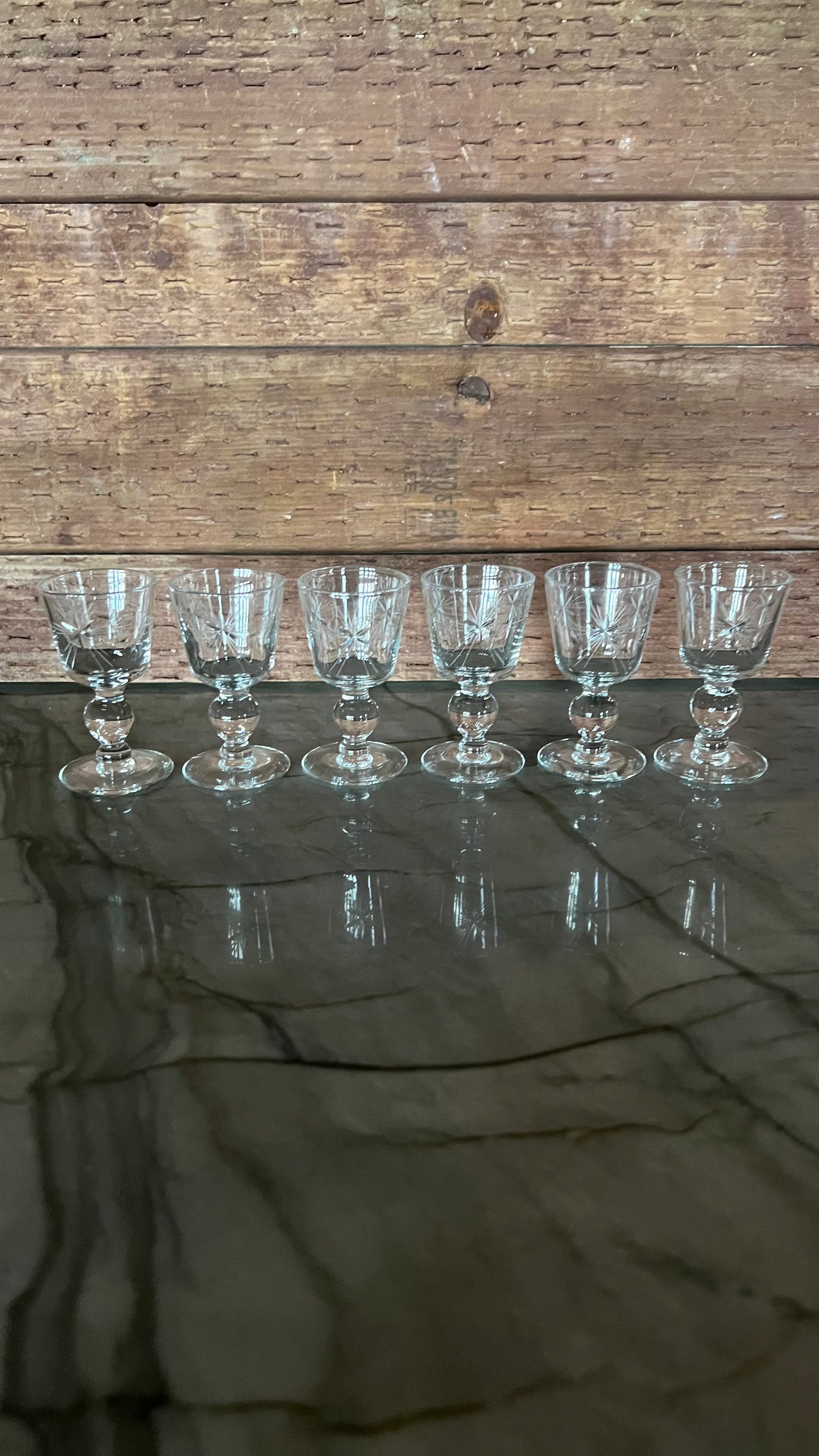 Antique Arcadia Starburst Glasses Mini Size