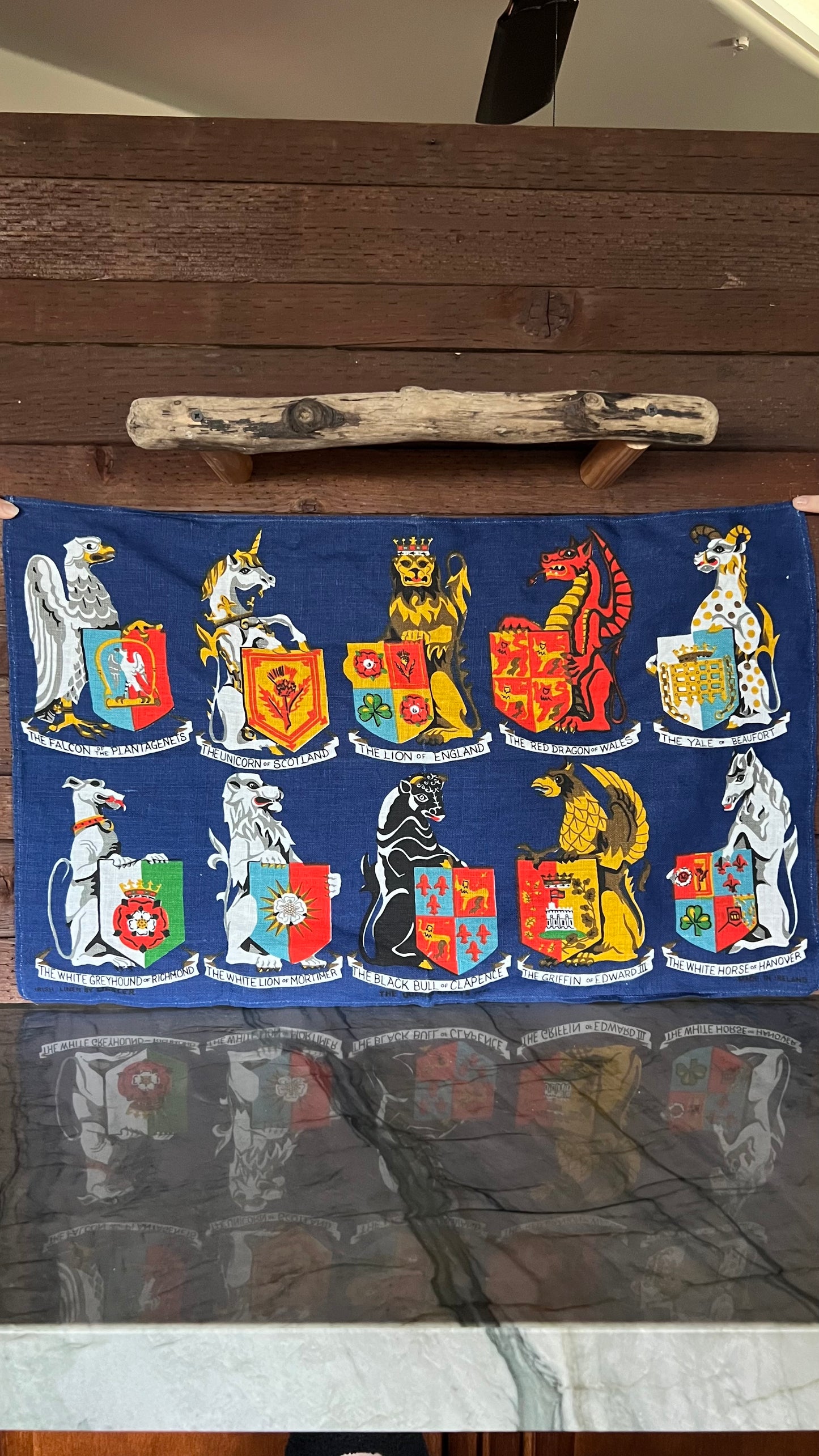 Vintage Crest Tea Towel