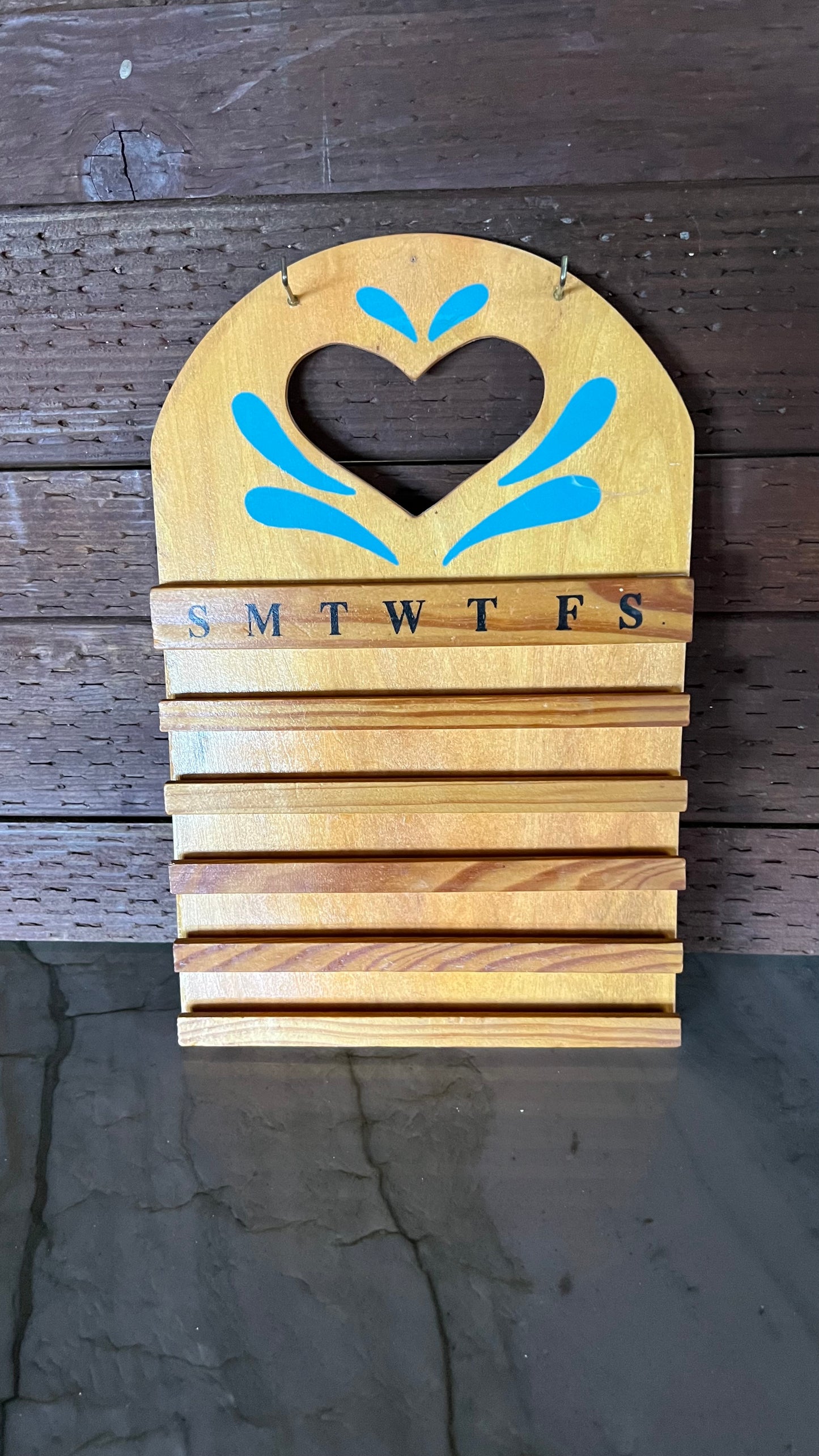 Vintage Wooden Calendar