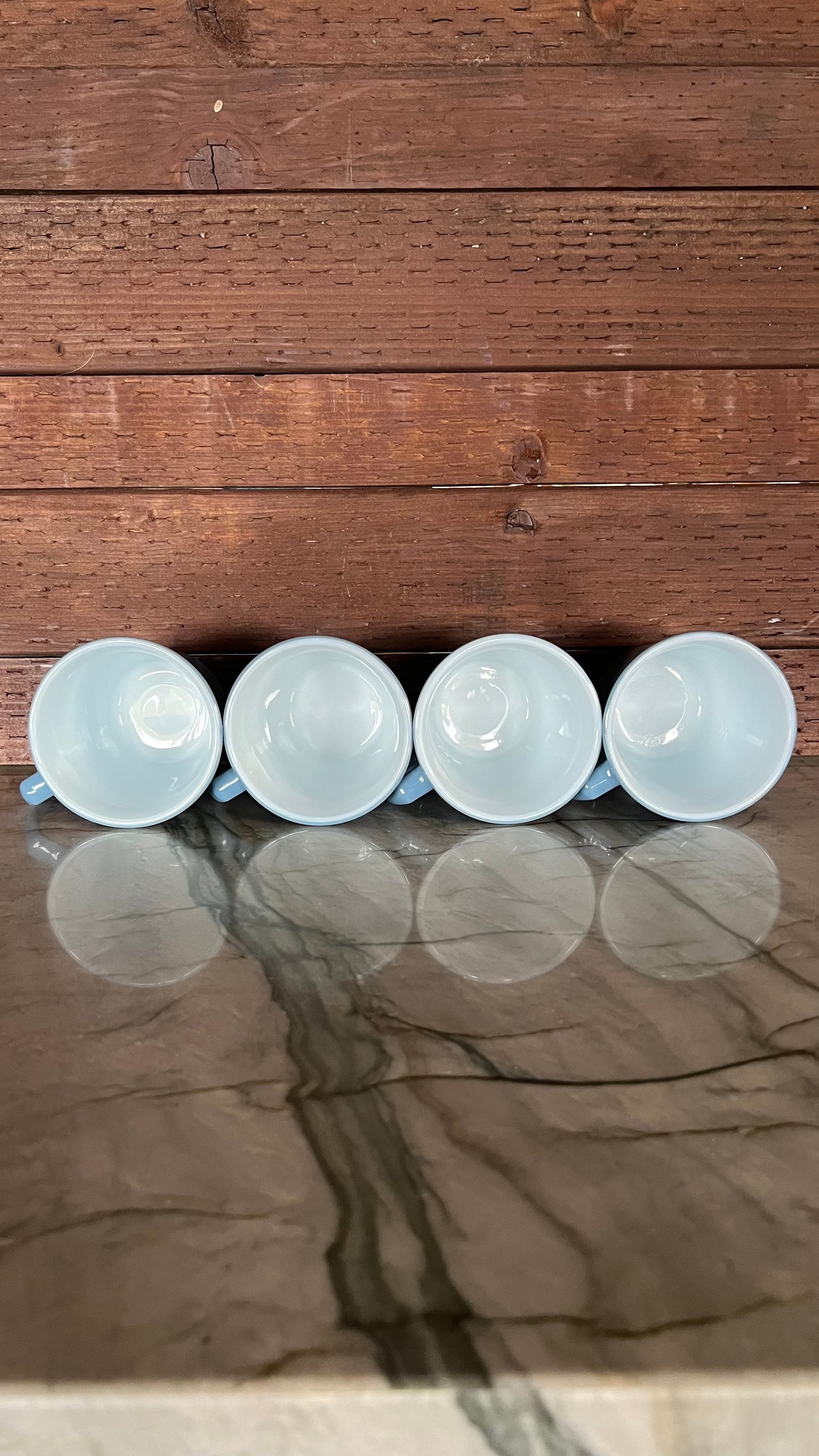 Slate Blue Pyrex Mugs