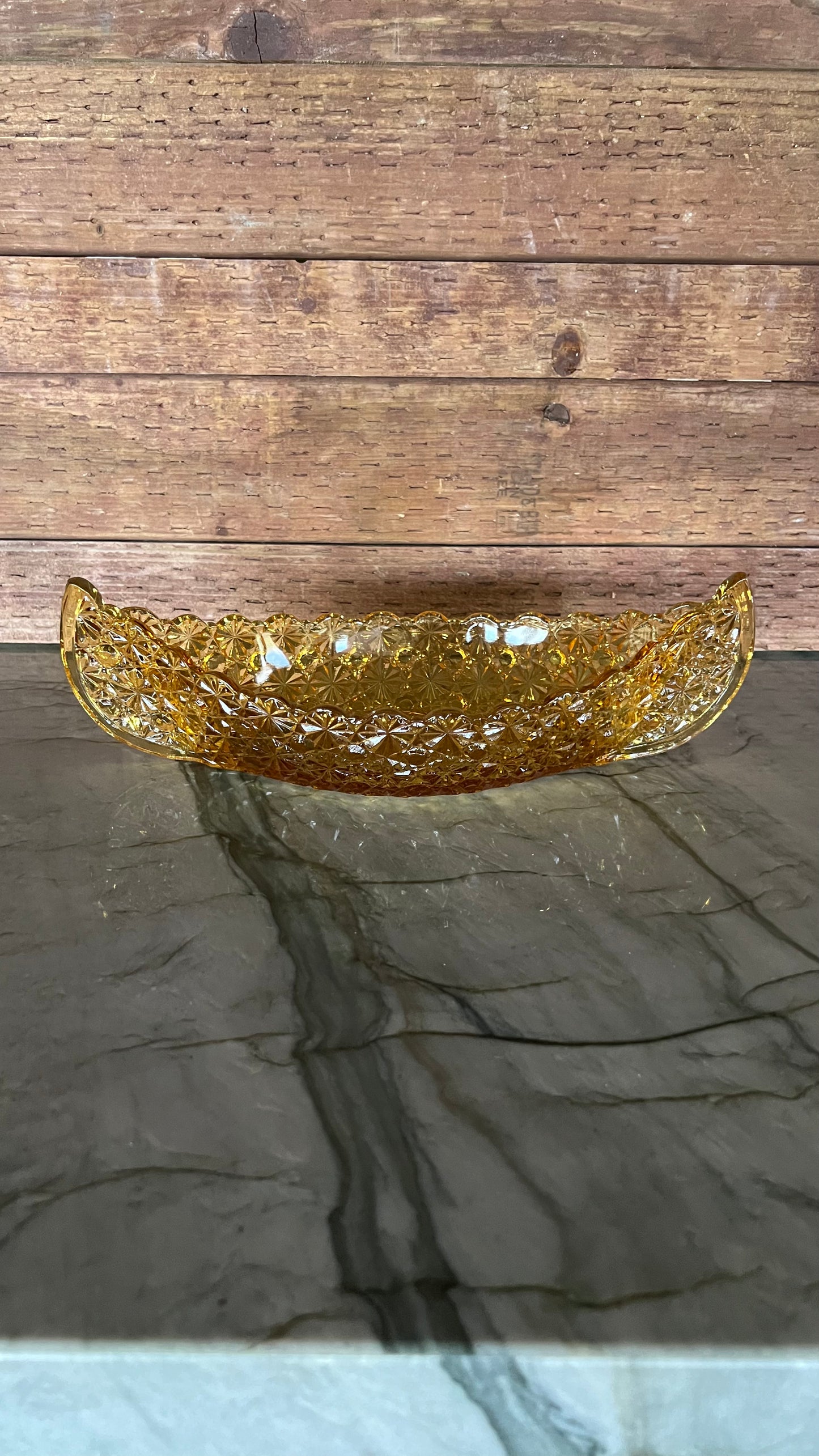 Fenton Glass Canoe Dish