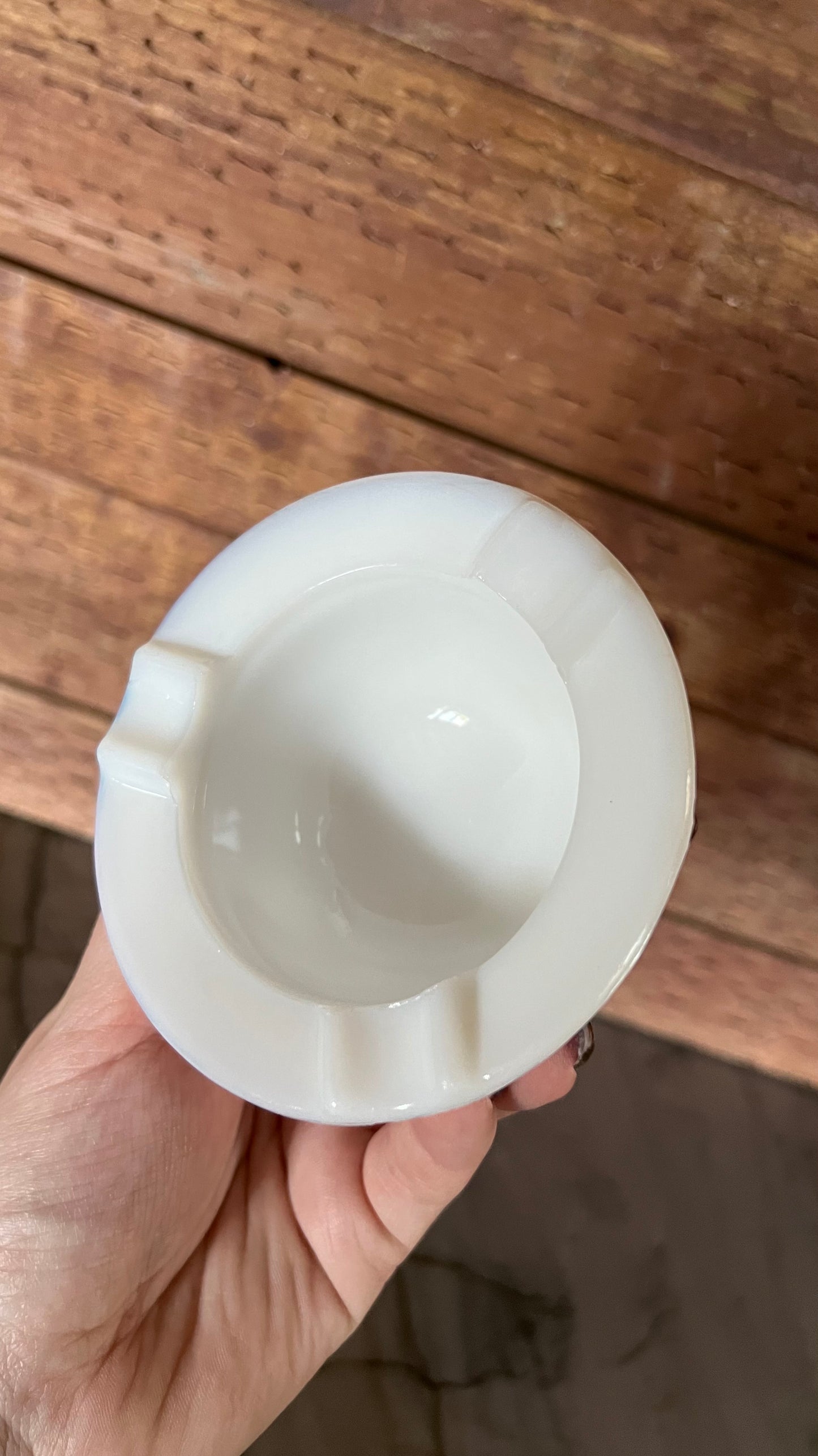 Vintage Fenton Milk Glass Ashtray