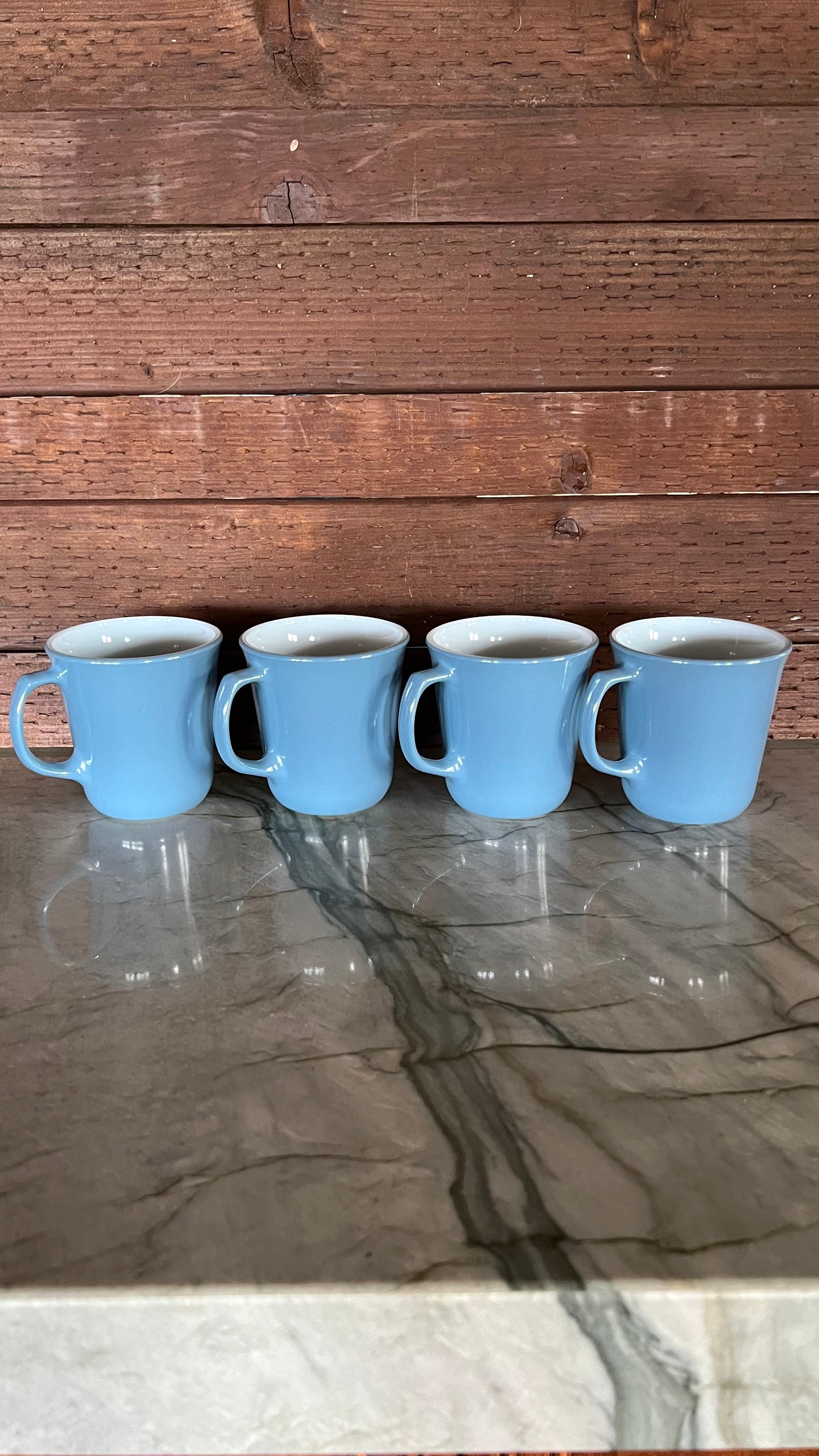 Slate Blue Pyrex Mugs