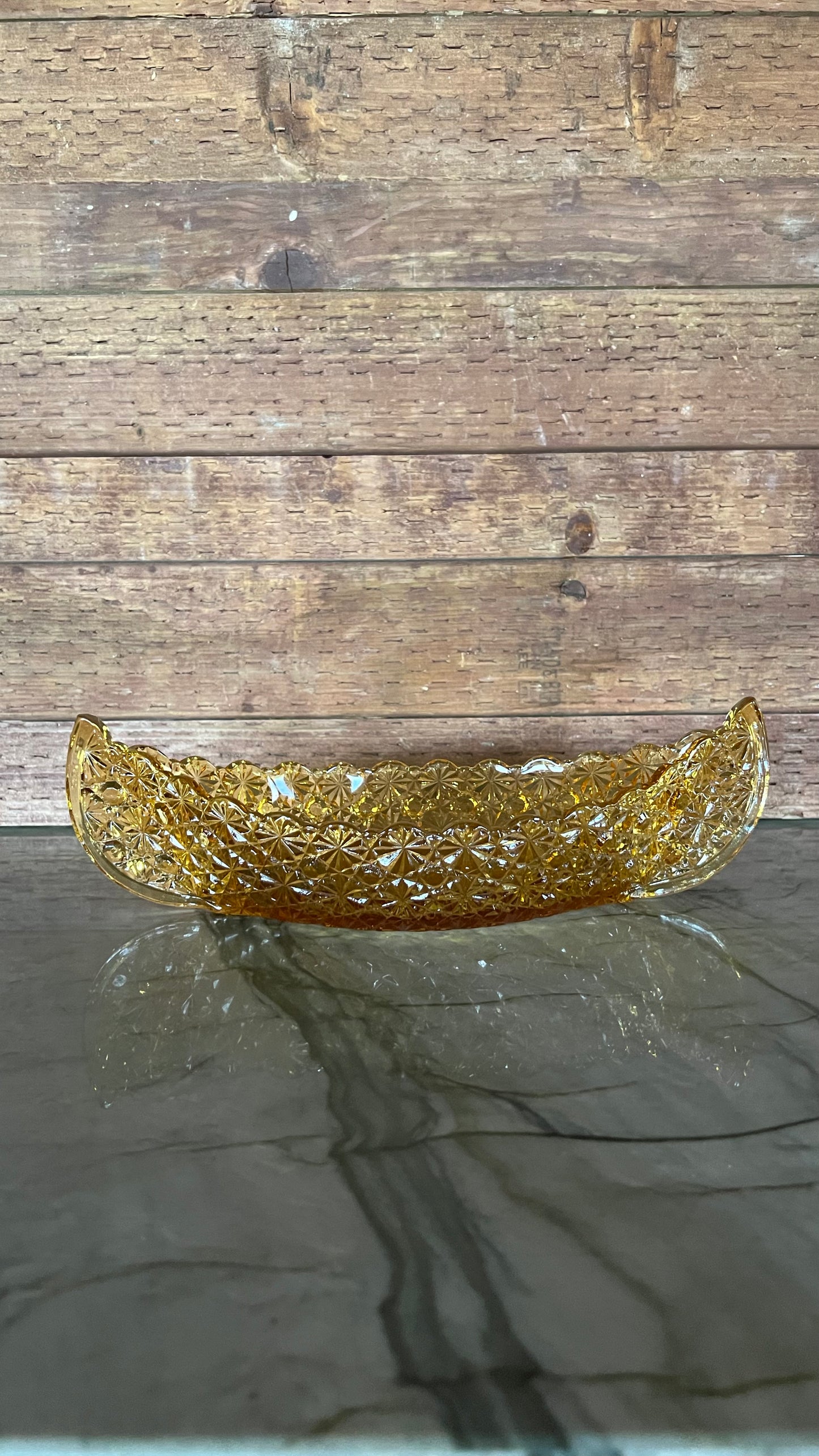 Fenton Glass Canoe Dish