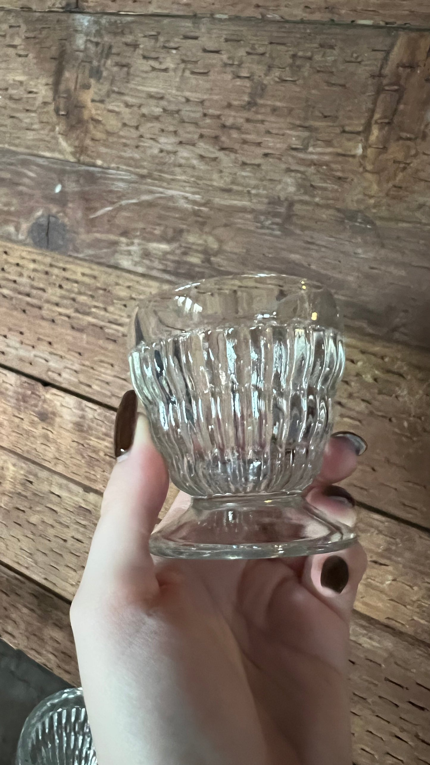 Ribbed Short Pedestal Dessert Glasses