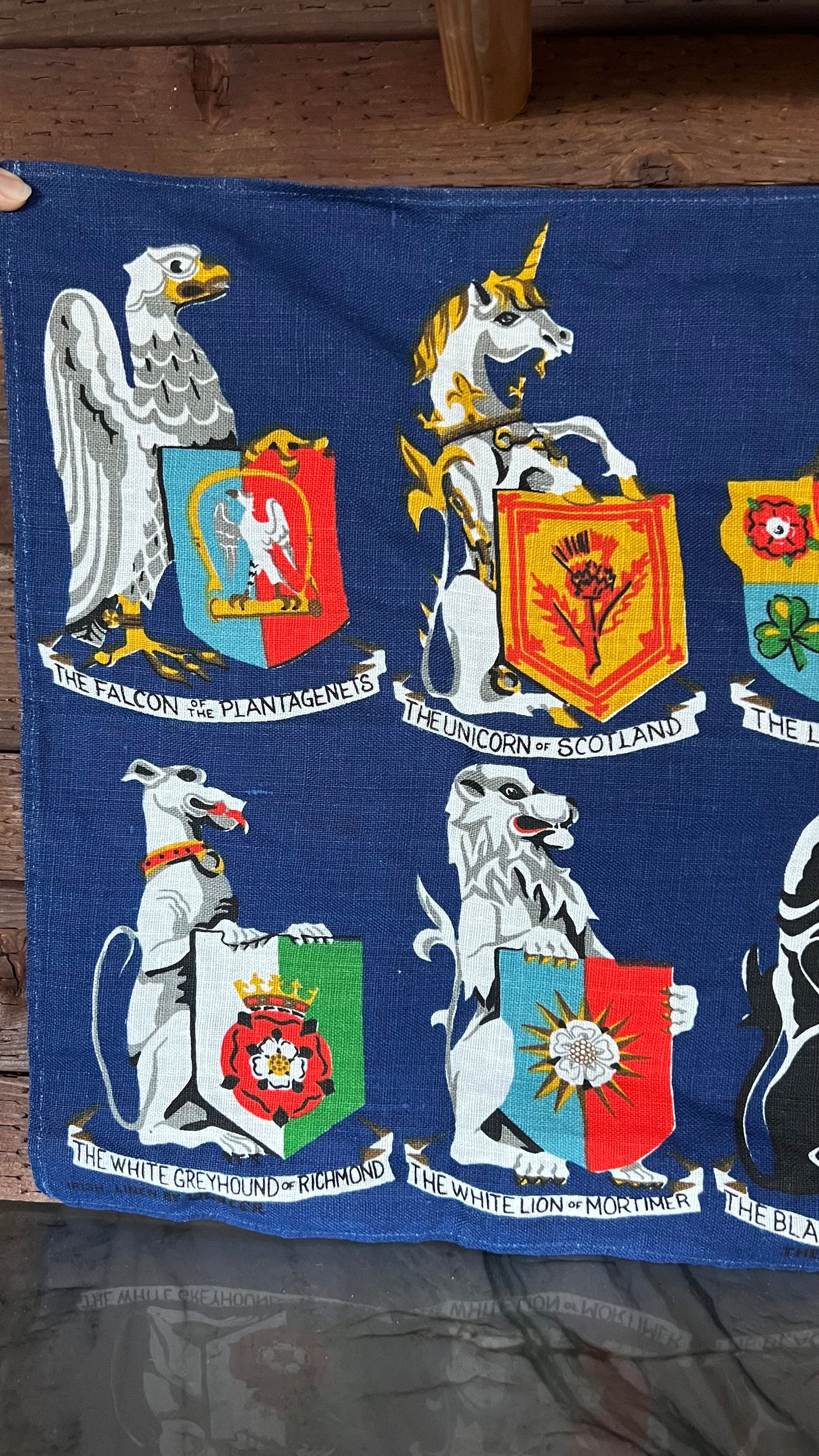 Vintage Crest Tea Towel