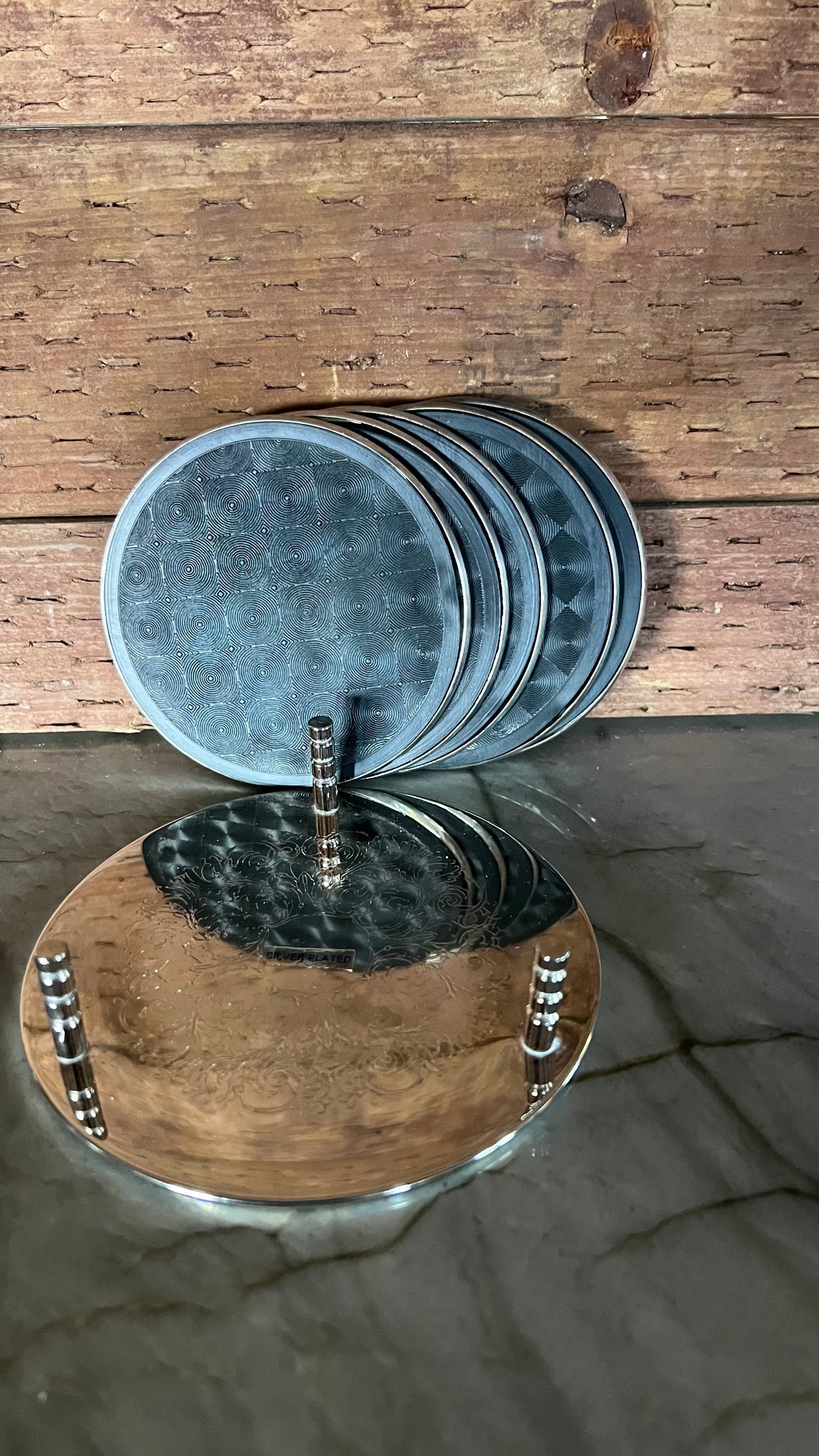 Silver Plated Coaster Set