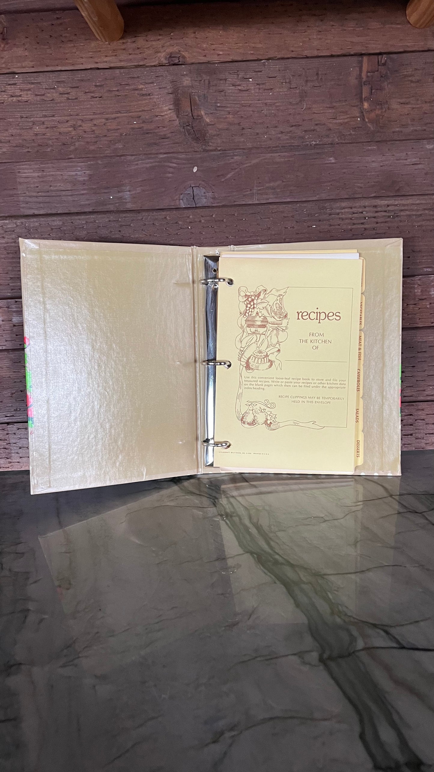 Blank Stylecraft Recipe Book