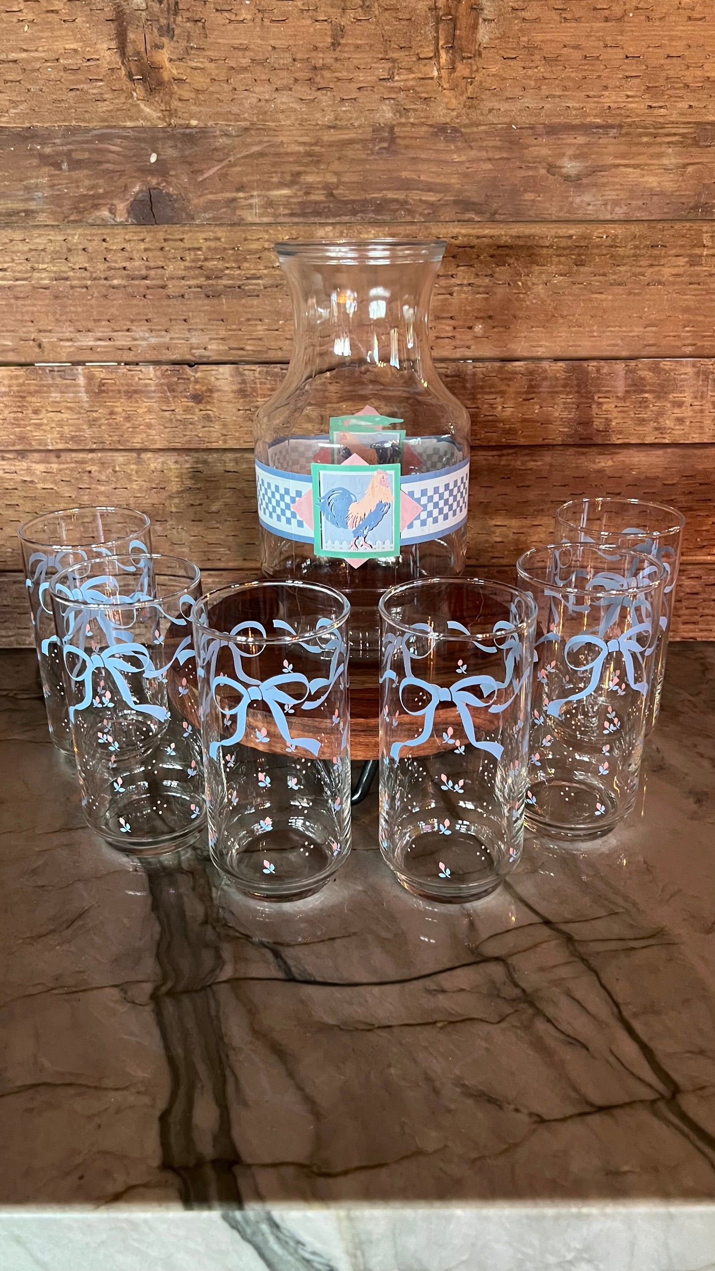 Libbey Blue Ribbon Glasses