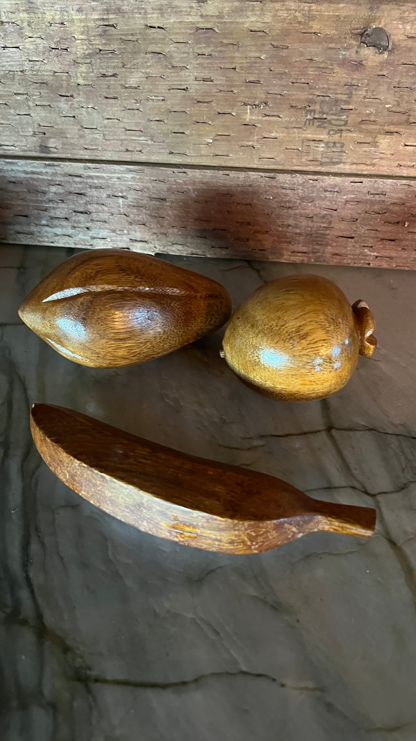 Mid Century Modern Carved Fruit