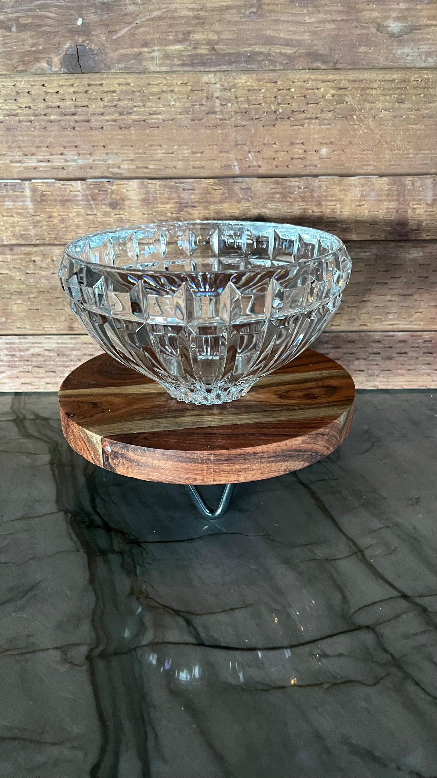 Vintage Mikasa Reflections Led Crystal Bowl