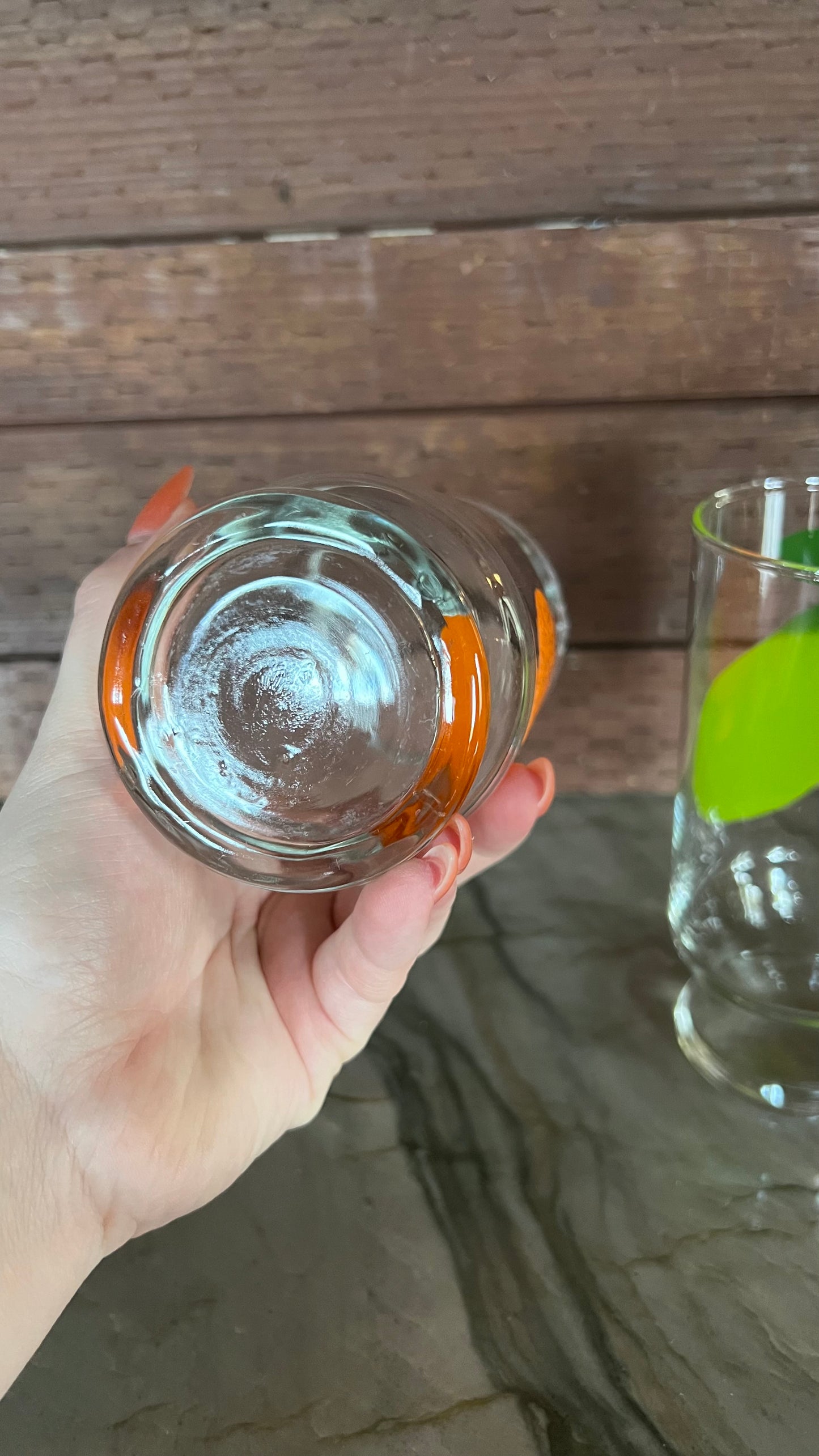 Vintage Textured Fruit Glass Set