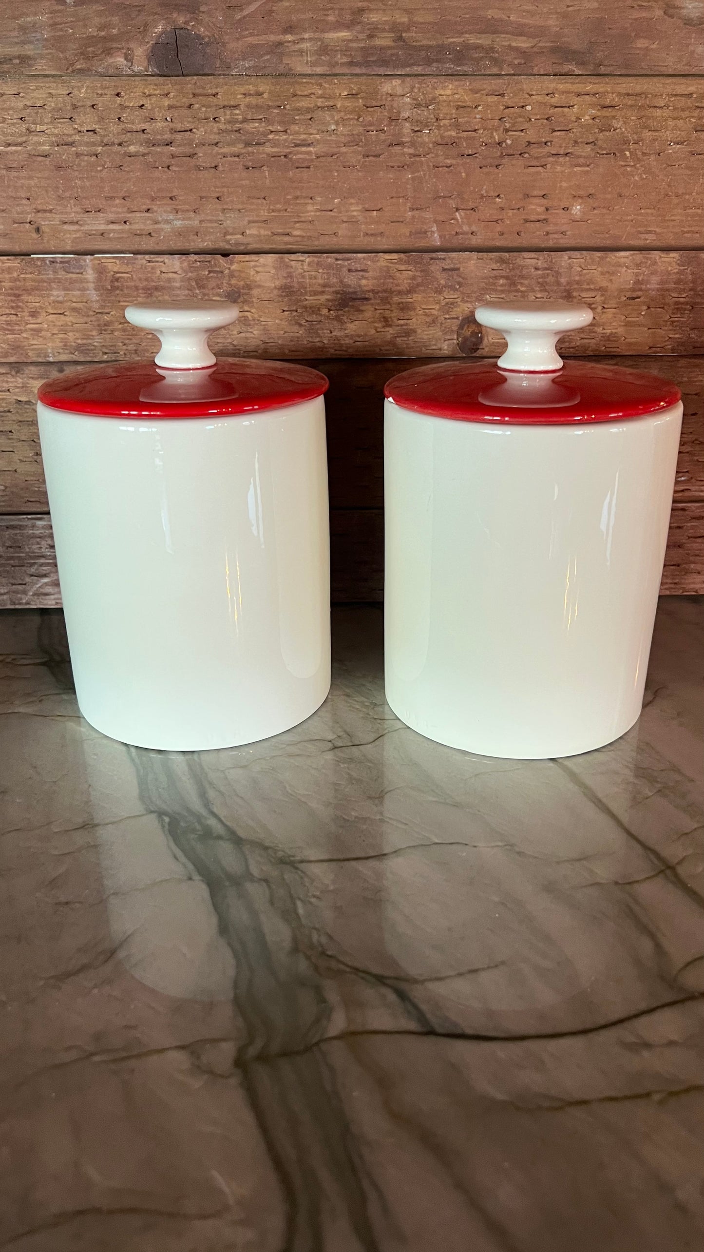 Vintage Strawberry Canisters