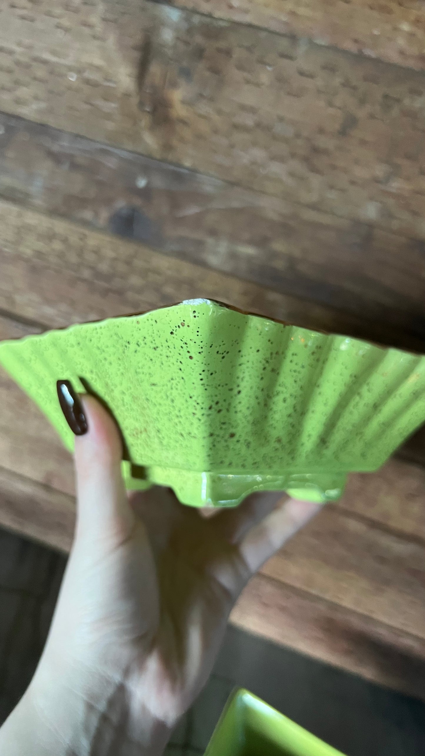 Vintage Fluted Green Dish Set