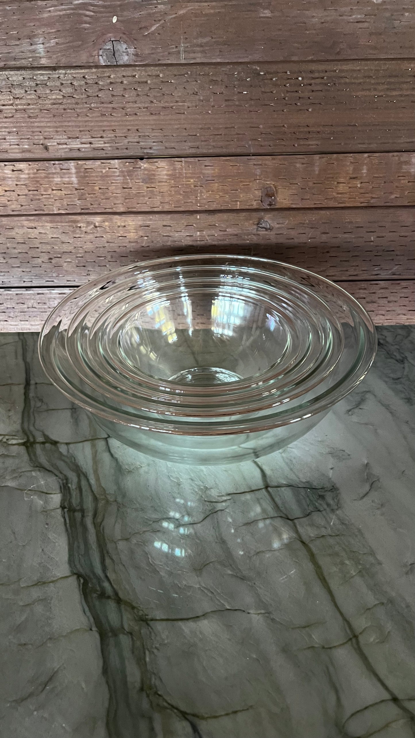 Clear Pyrex Mixing Bowls