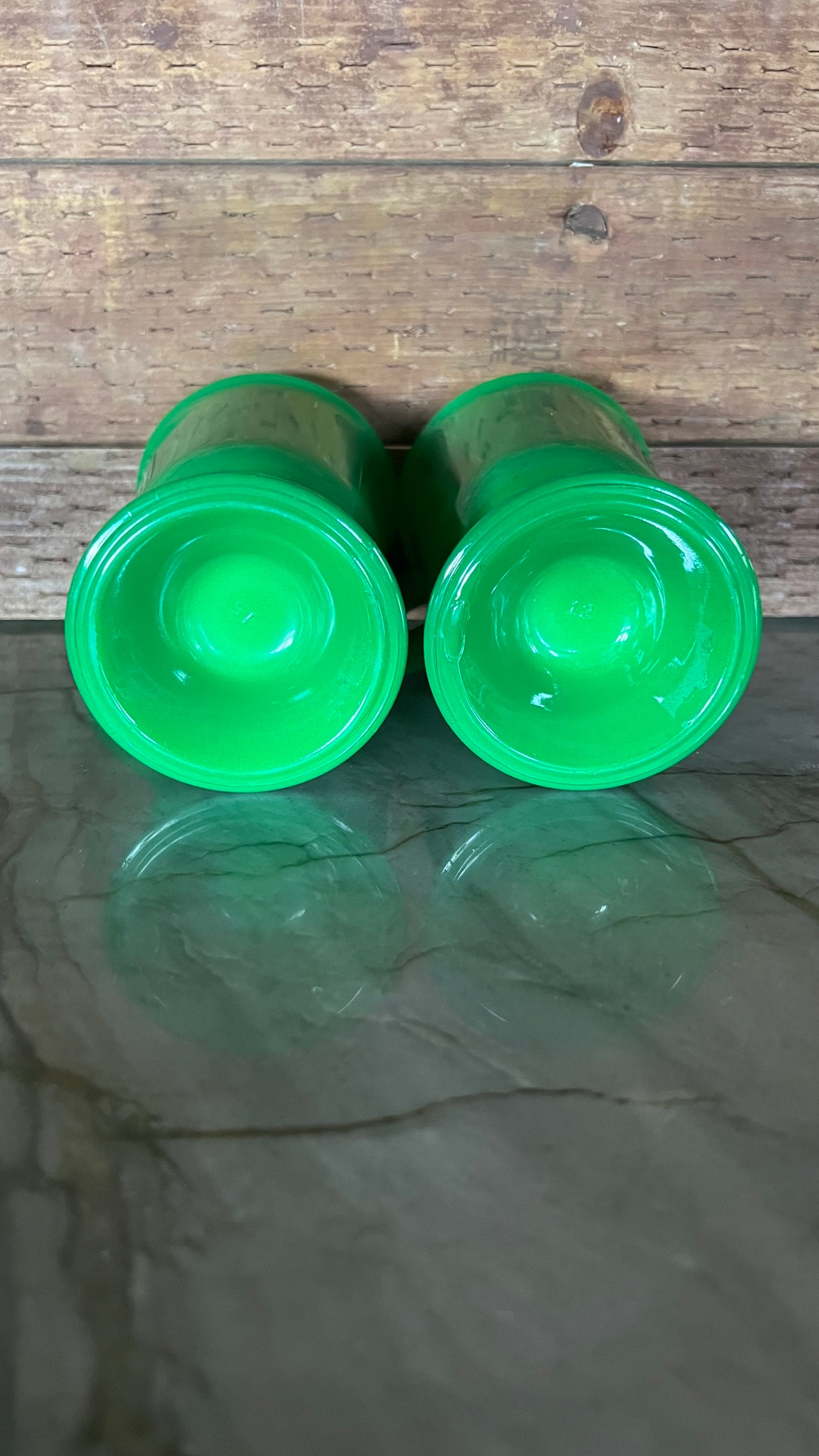 Green Milk Glass Mug Set