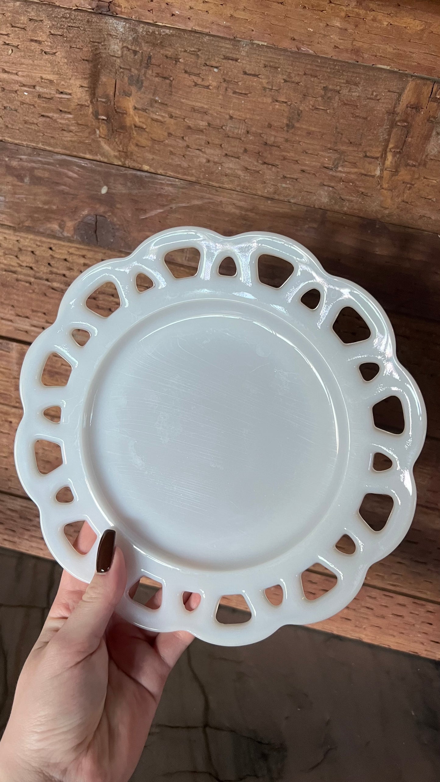 Hazel Atlas Small Milk Glass Plate