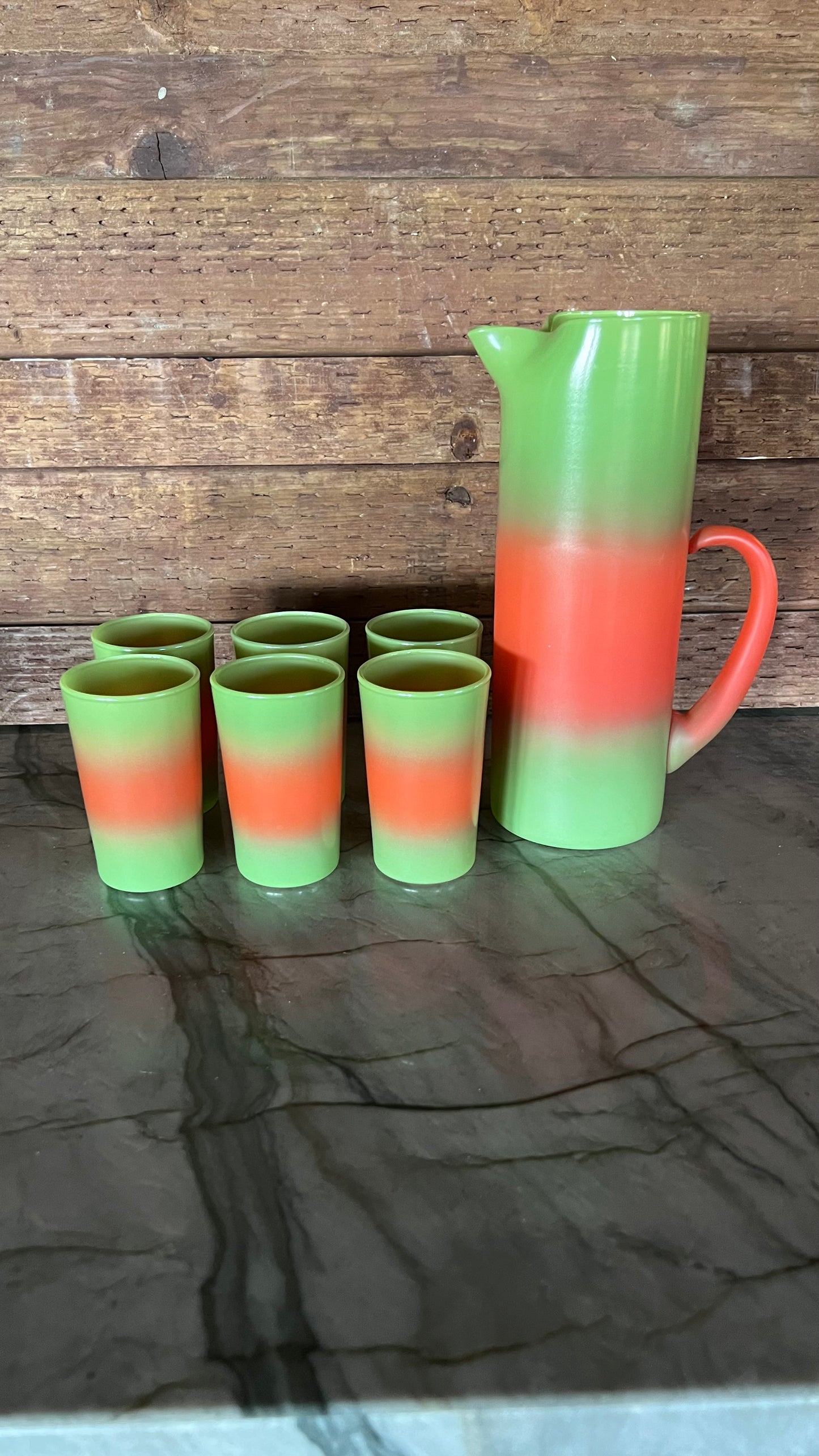 Blendo Ombré Frosted Glass & Pitcher Set