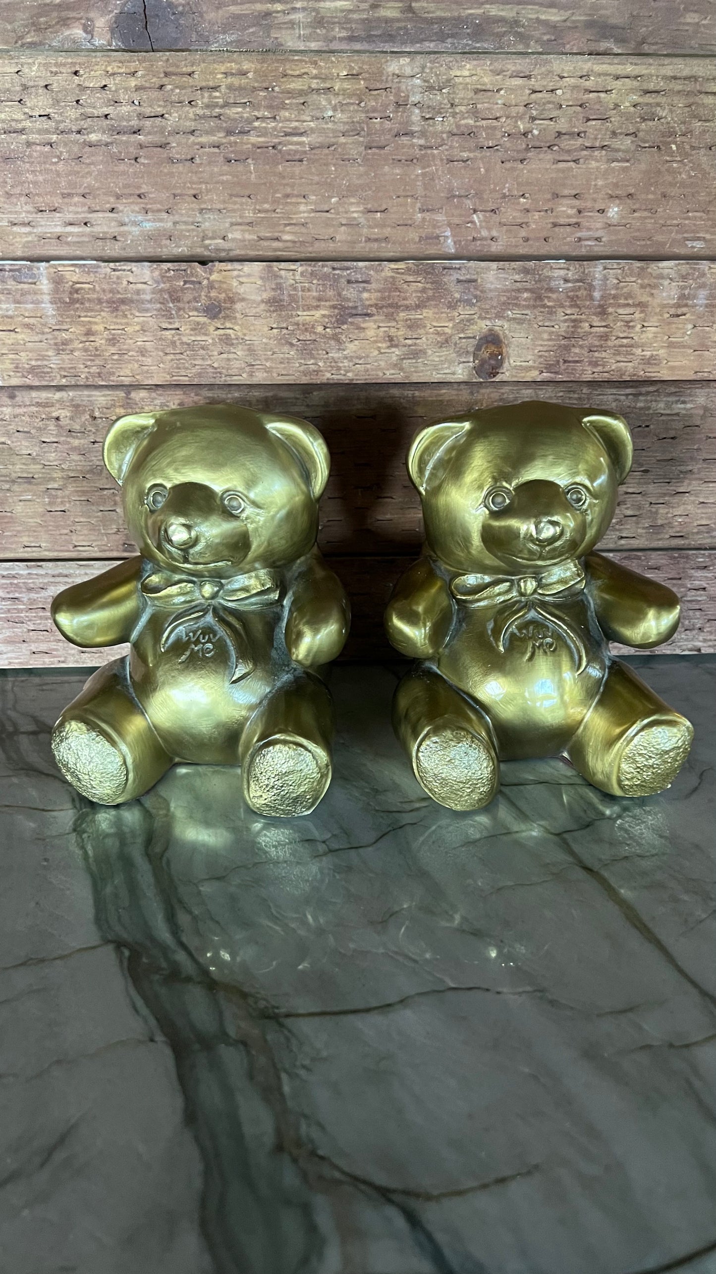 Brass Victor Teddy Bear Bookends