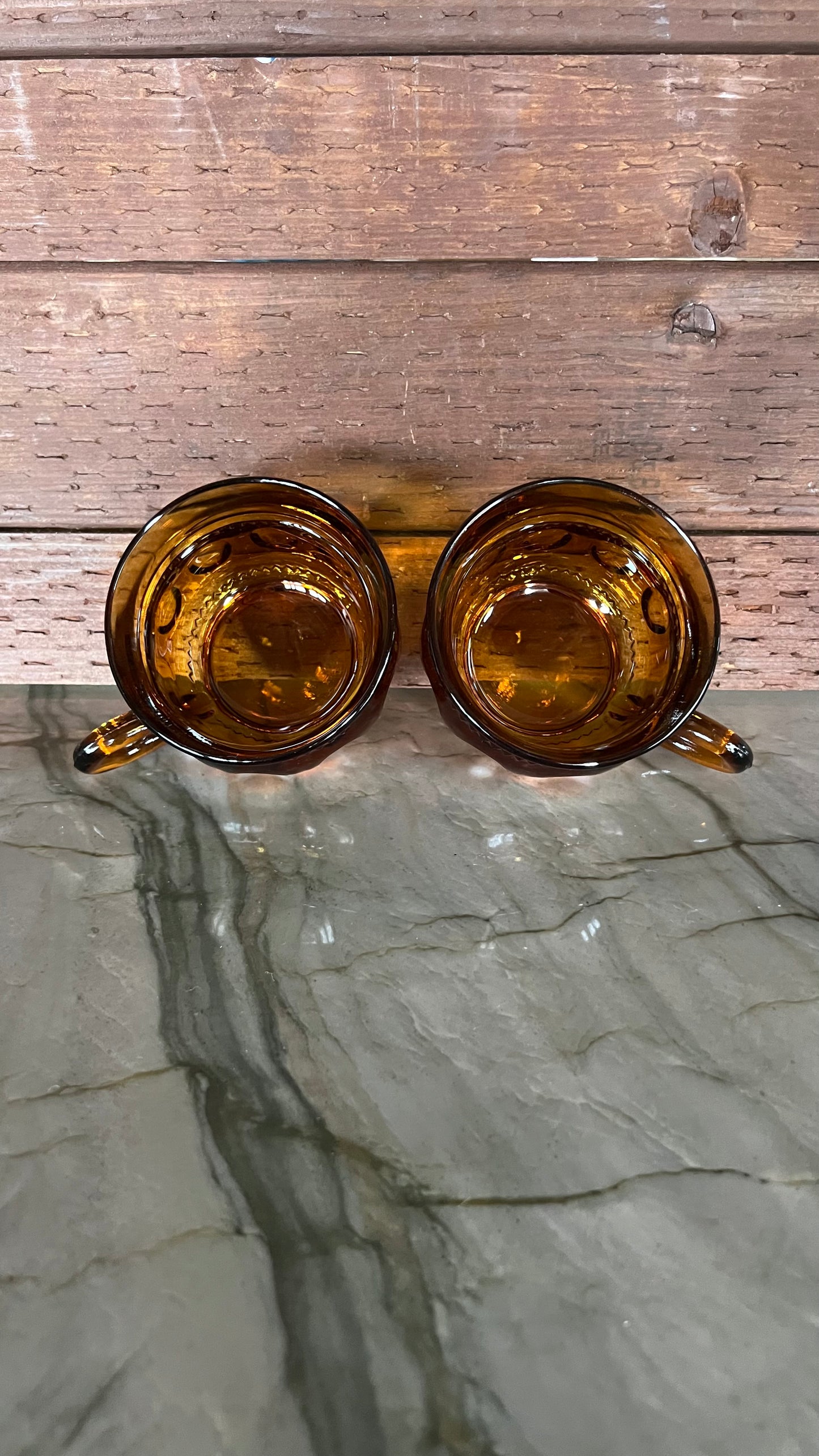 Indiana Glass Amber Tea Cups