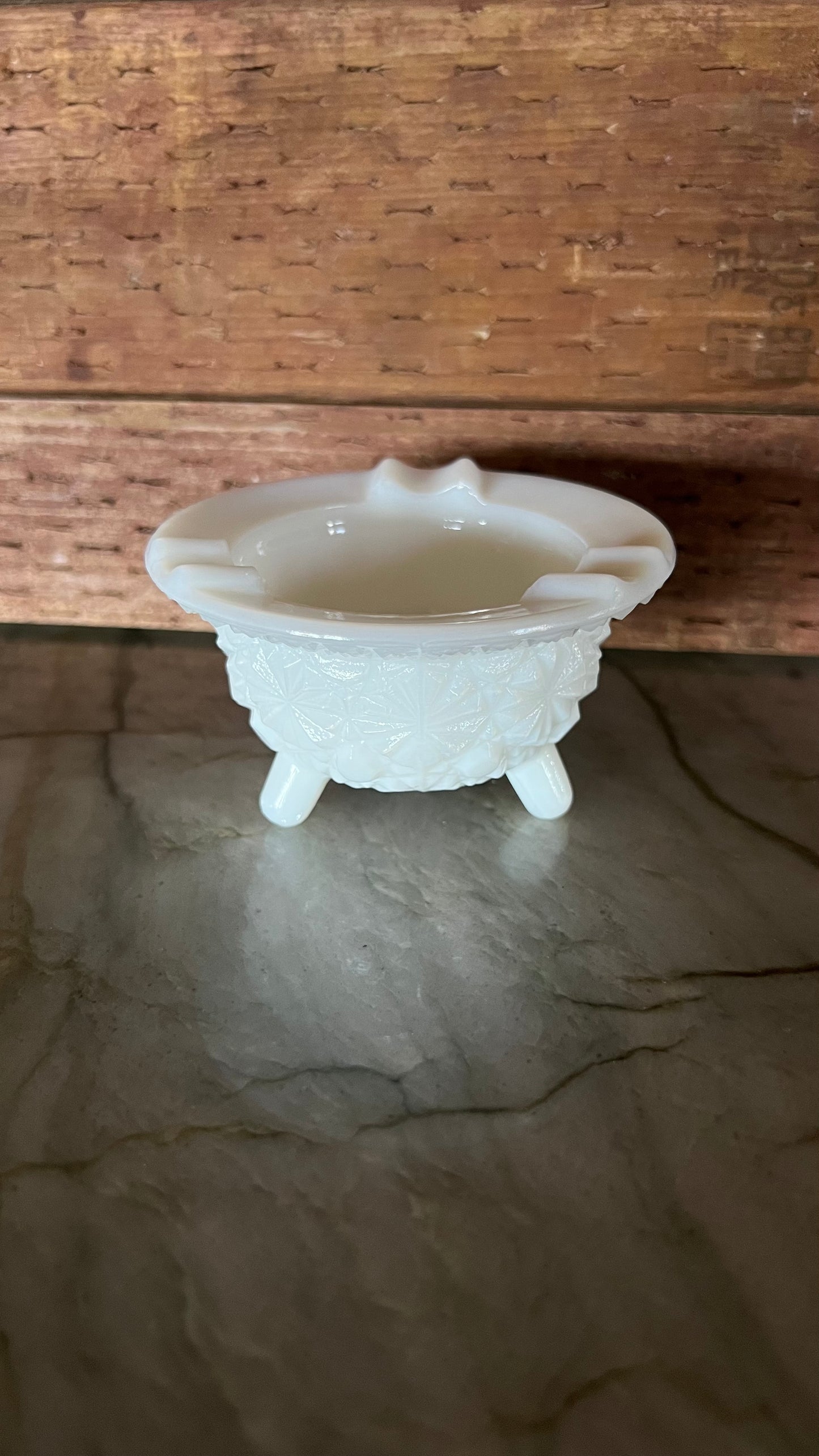 Vintage Fenton Milk Glass Ashtray