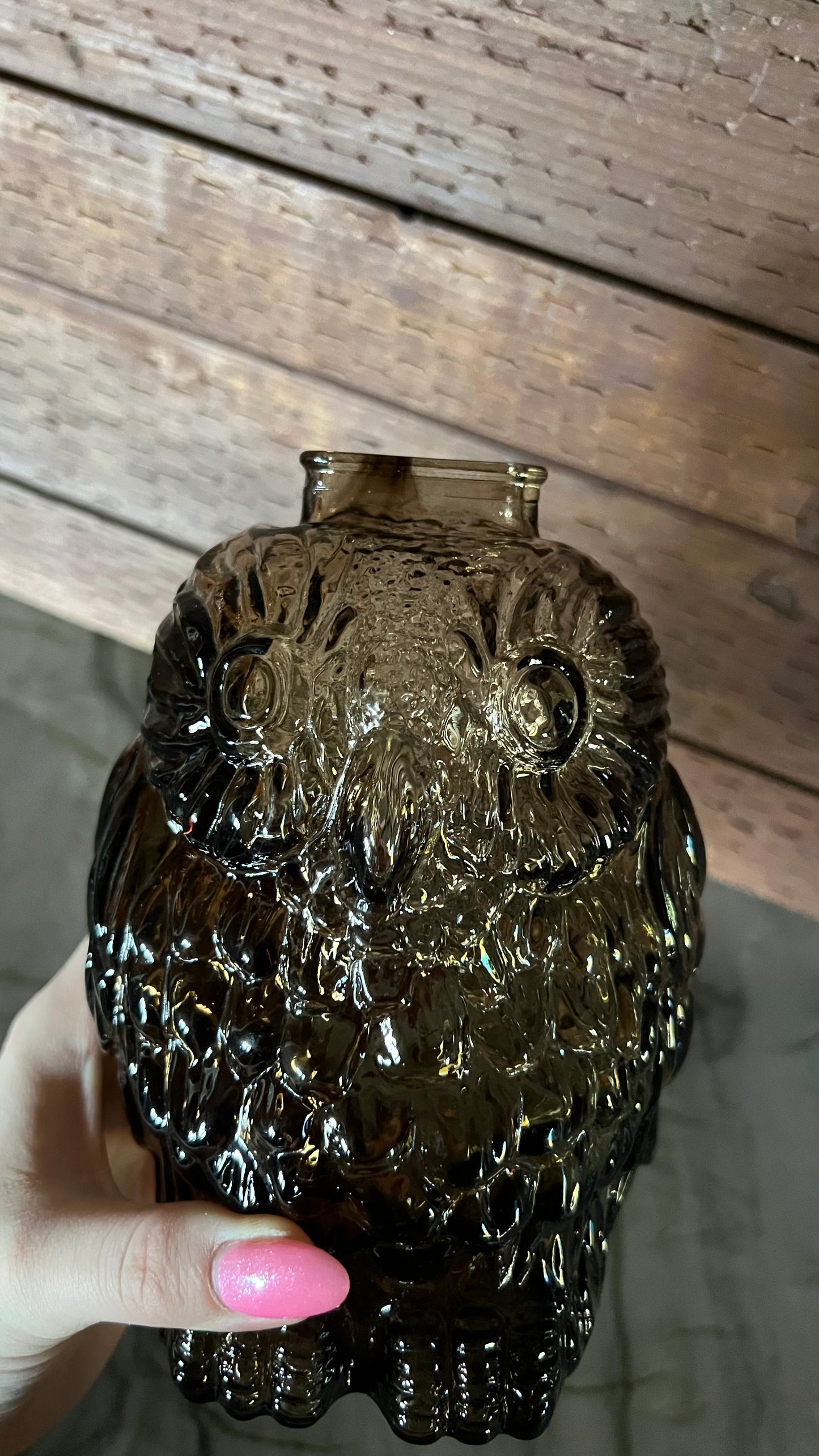 Libbey Wise Old Owl Coin Bank